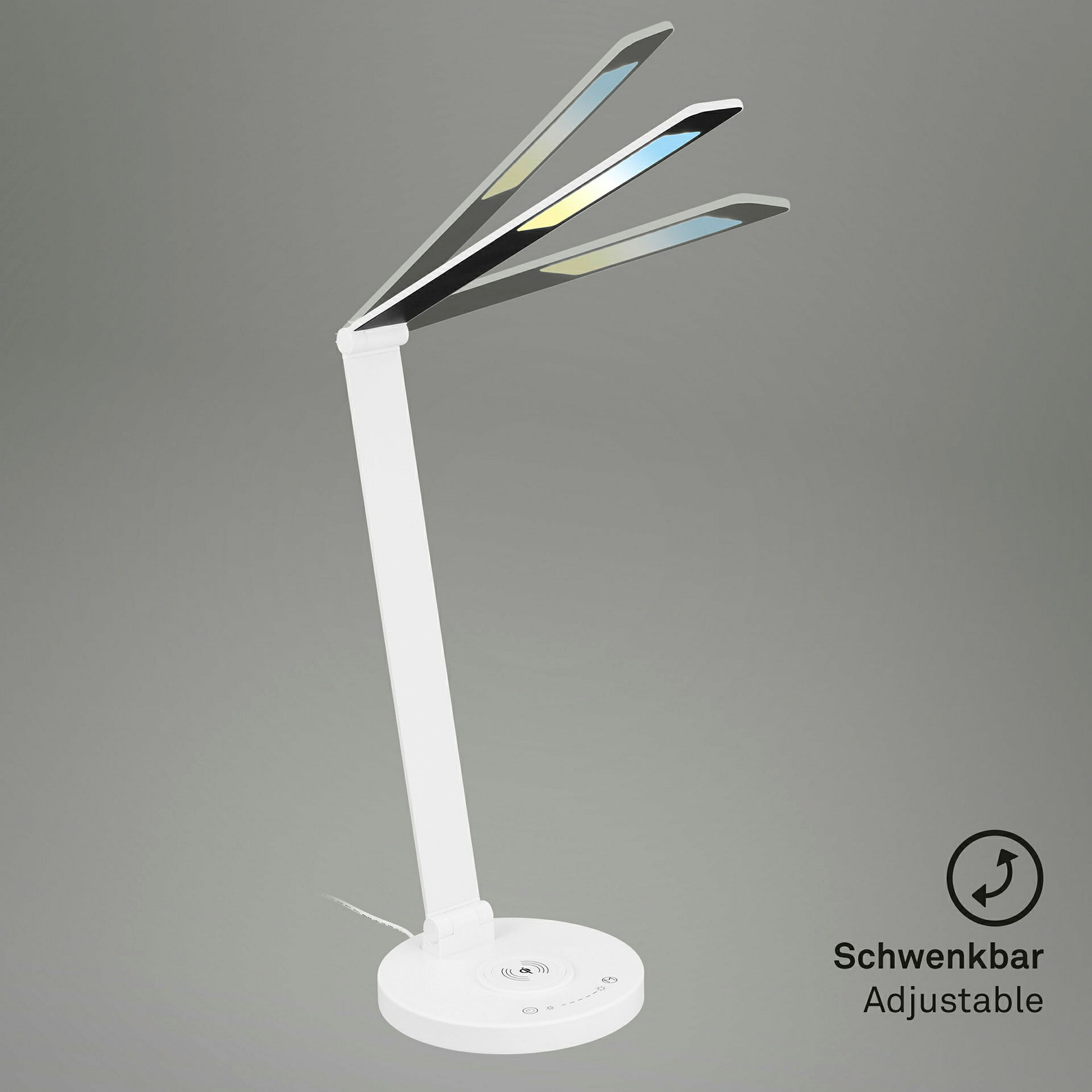 CUMA CCT-LED Tischleuchte, Weiß, inkl. induktive Ladestation