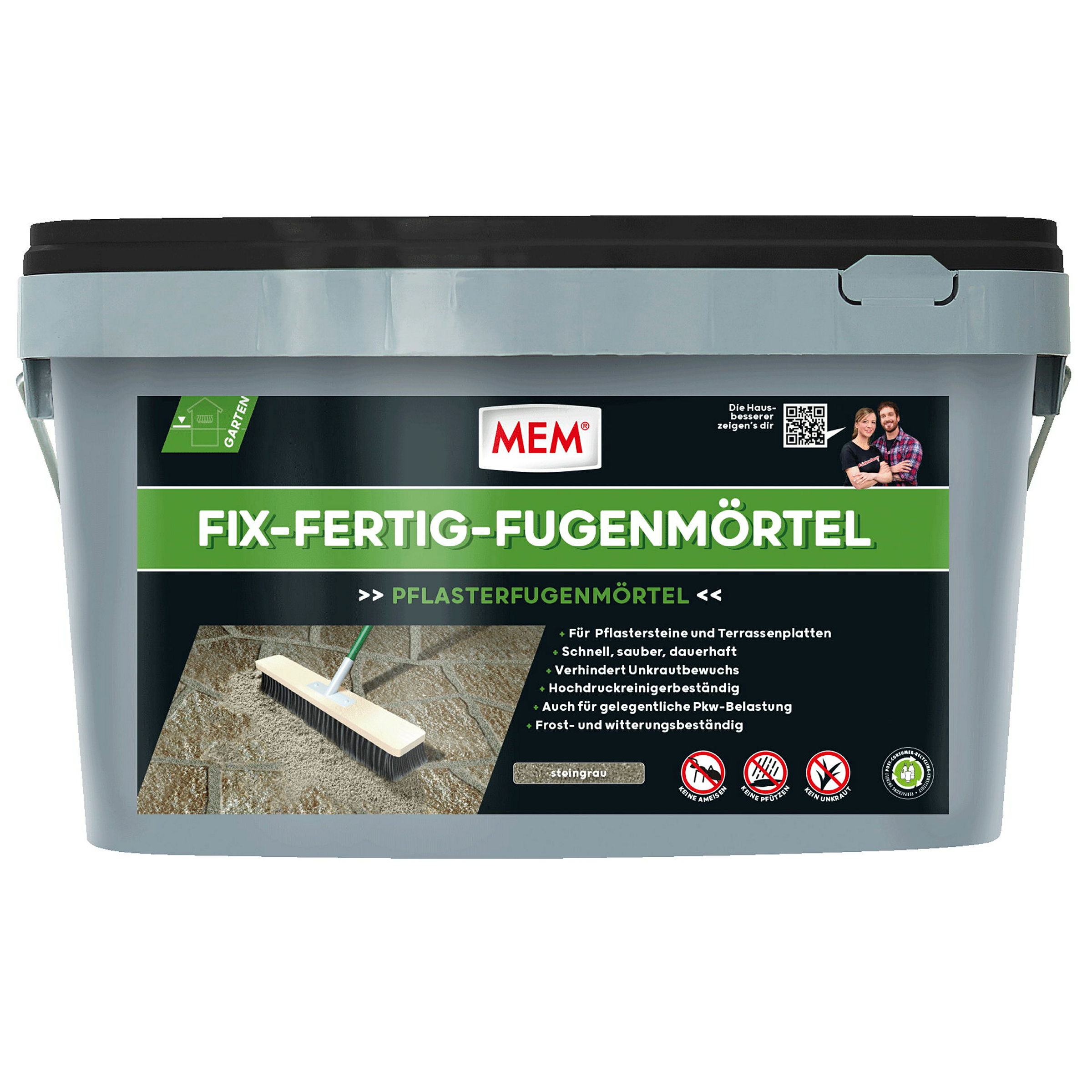 MEM Fix-Fertig-Fugenmörtel 25 kg steingrau