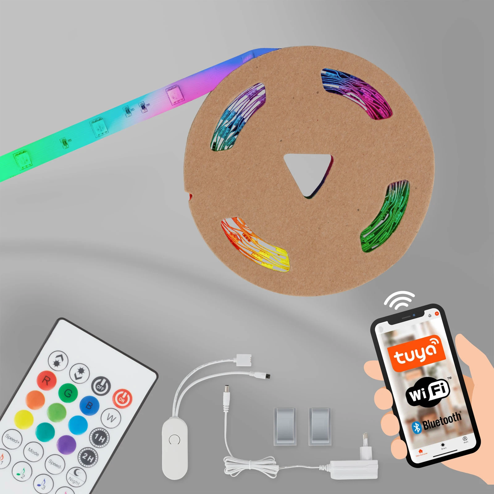 WiFi + Bluetooth Magic RGB-LED Flexband, 5m, inkl. Musiksensor