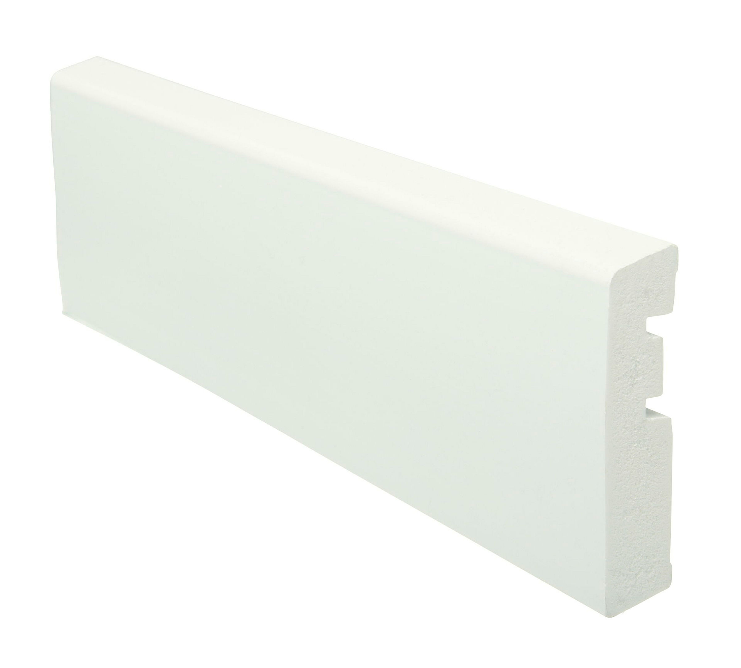 Massive Fußleiste, 15x65mm, clipbar, off-weiß