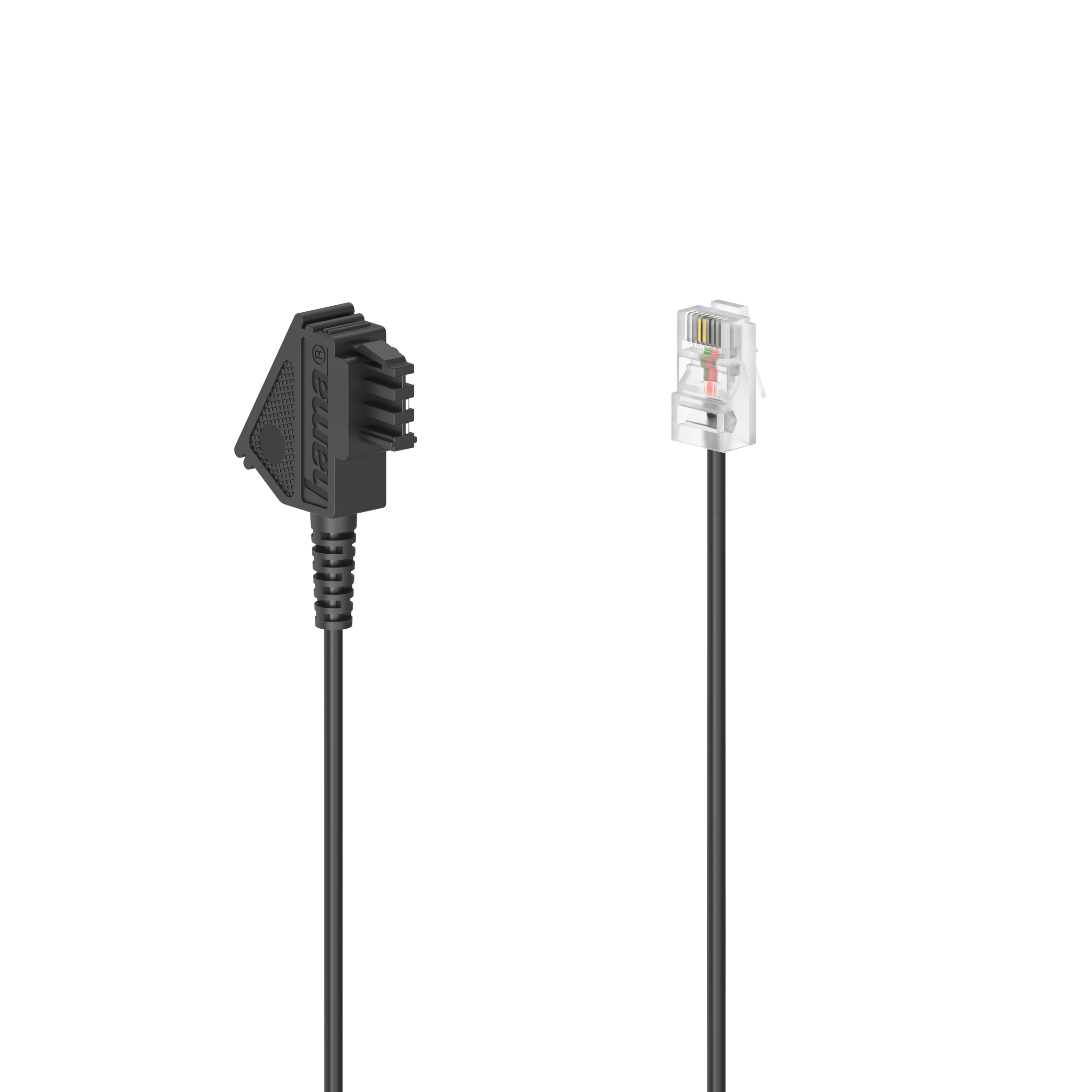 Hama DSL-Box-Kabel, TAE-F-Stecker - Modular-Stecker 8p2c, 10 m, Schwarz