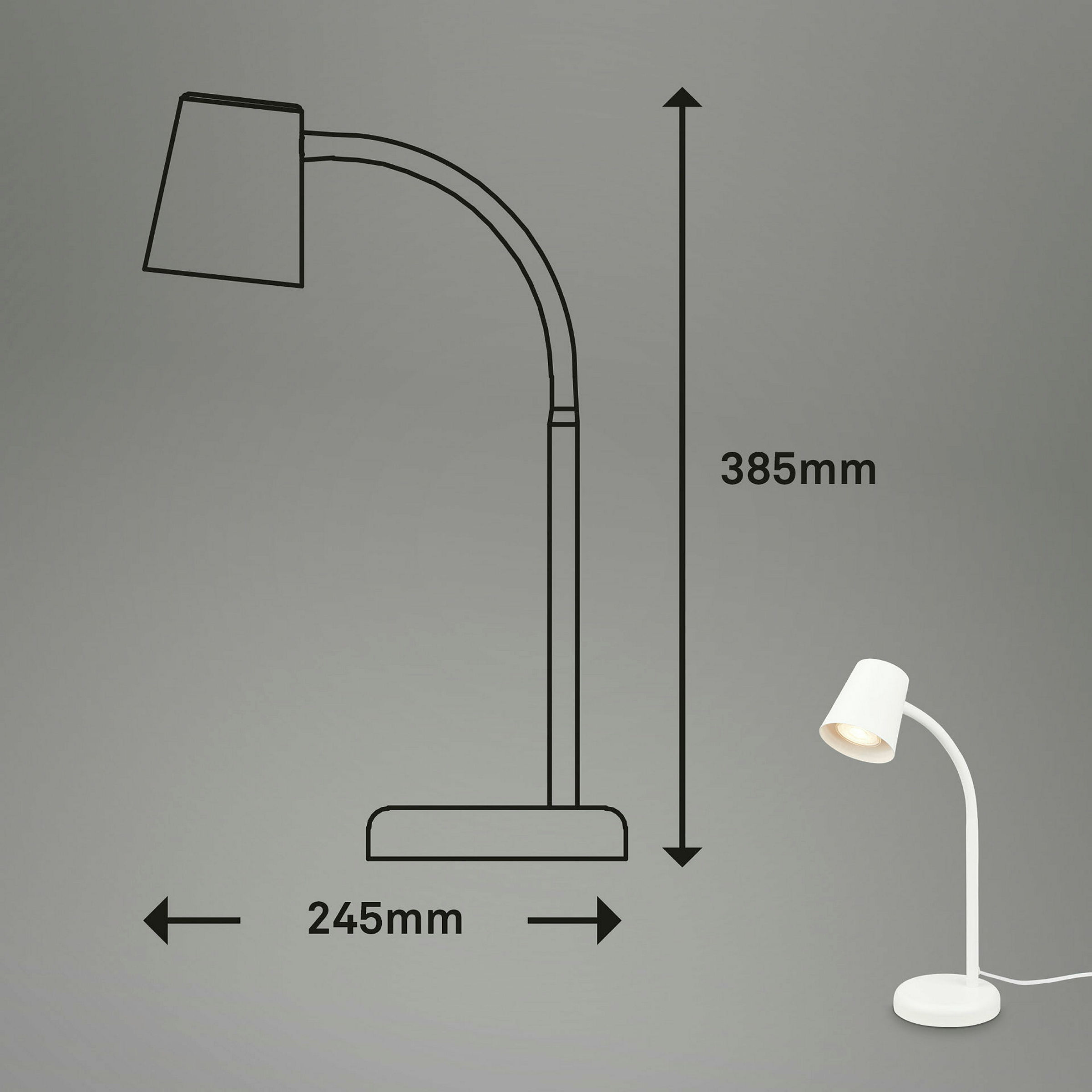 Tischleuchte, weiß, 1xGU10/max. 9W exkl.