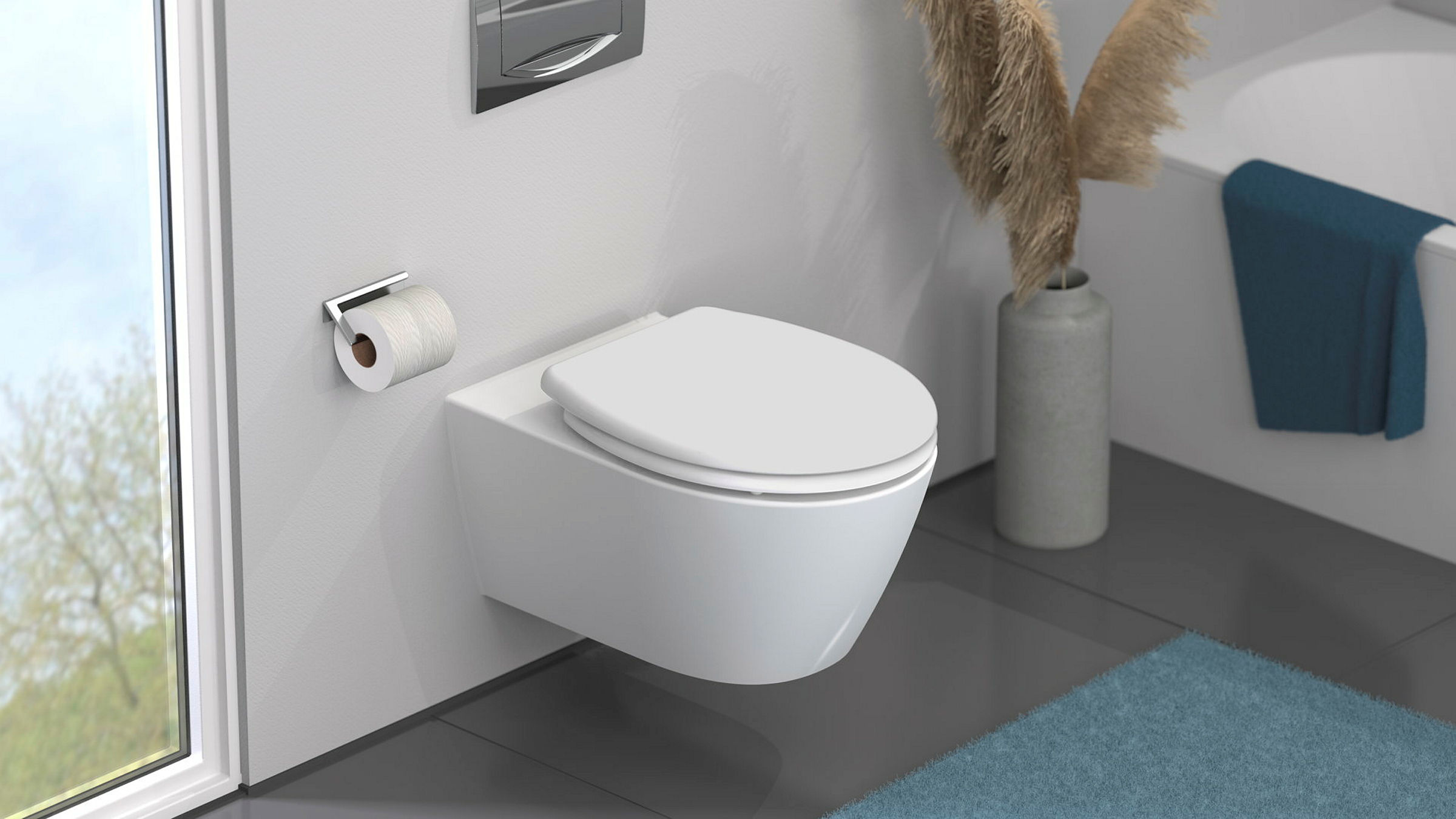 Duroplast WC-Sitz FAMILY WHITE, mit Absenkautomatik und Schnellverschluss