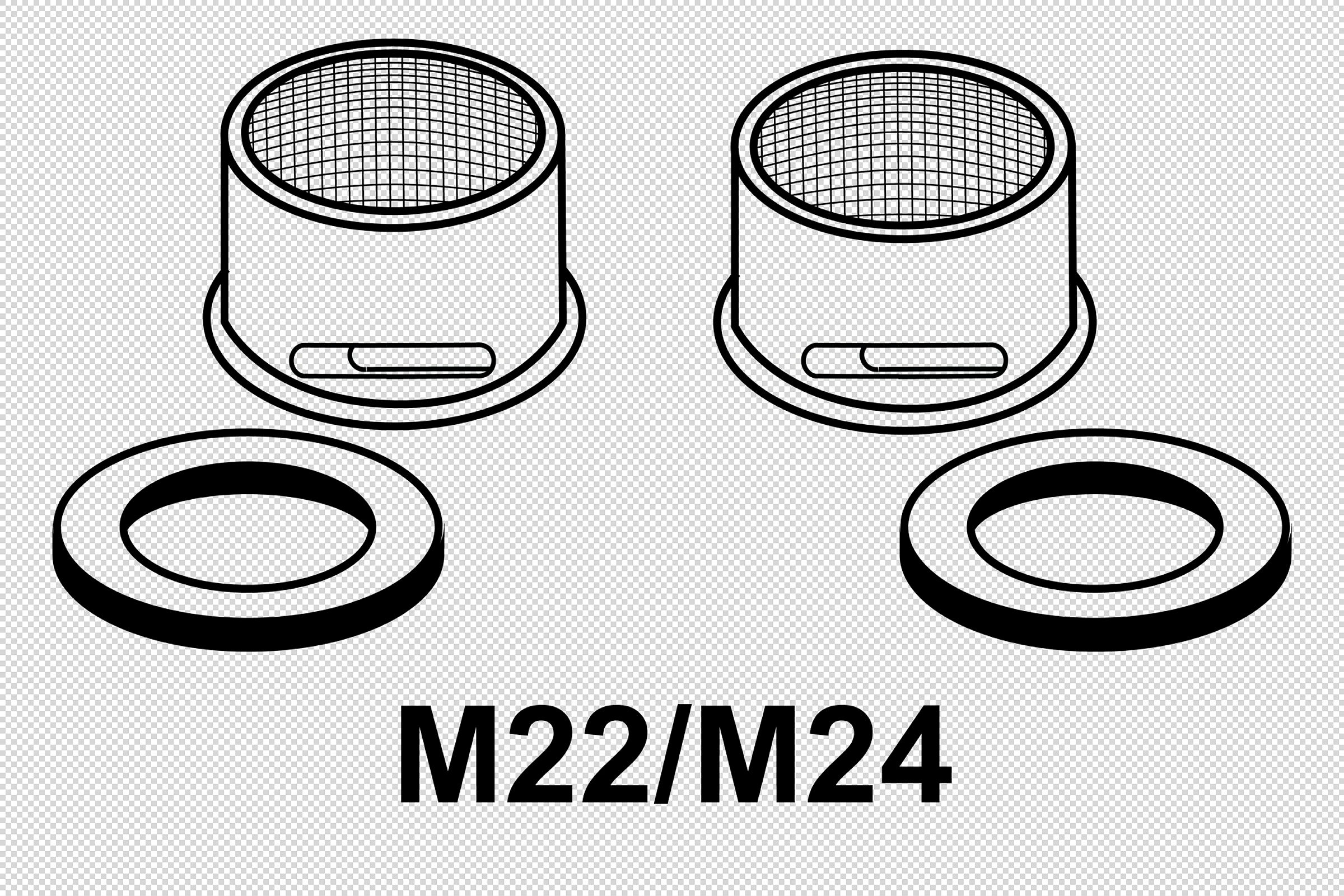 Mischdüsen-Einsatz, für M22/M24 (2x)