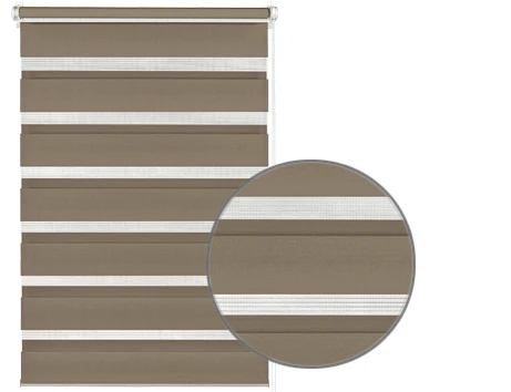 Doppelrollo Easy Fix mocca 45x150 cm