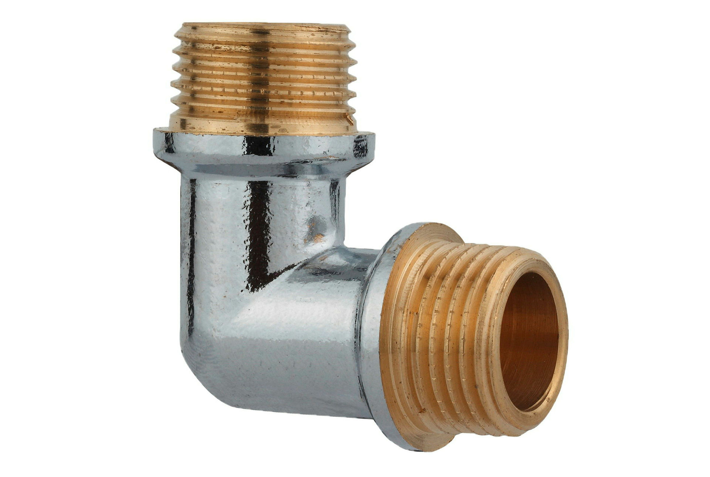 MS Winkel 90°, Chrom, 3/4''AG