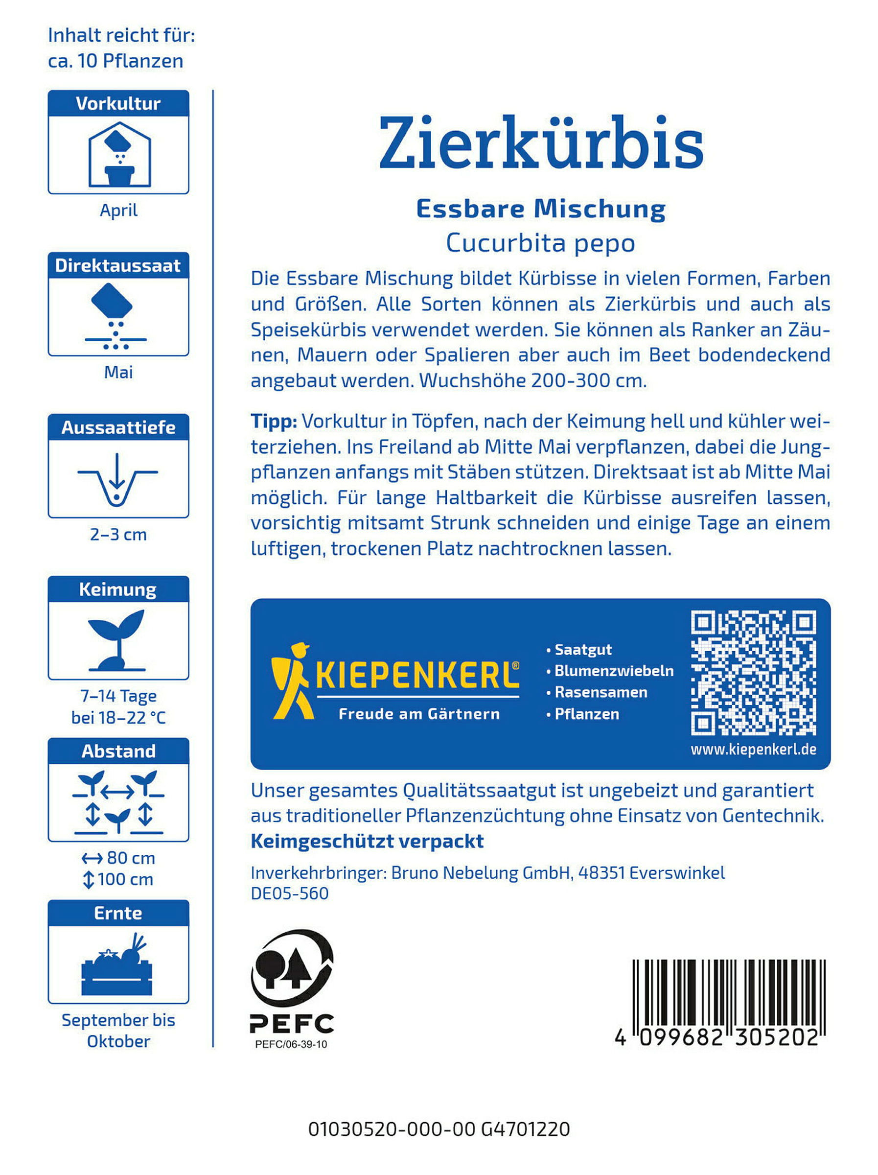 Kiepenkerl Zierkürbis Essbare Mischung