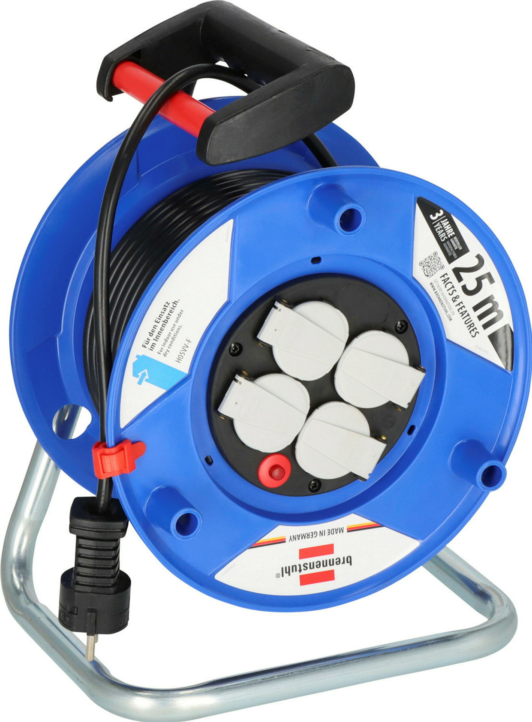K-Tro. Garant 240 25m H05VV-F3G1.5 4fach Stedo/Klappdeckel/Thermostat