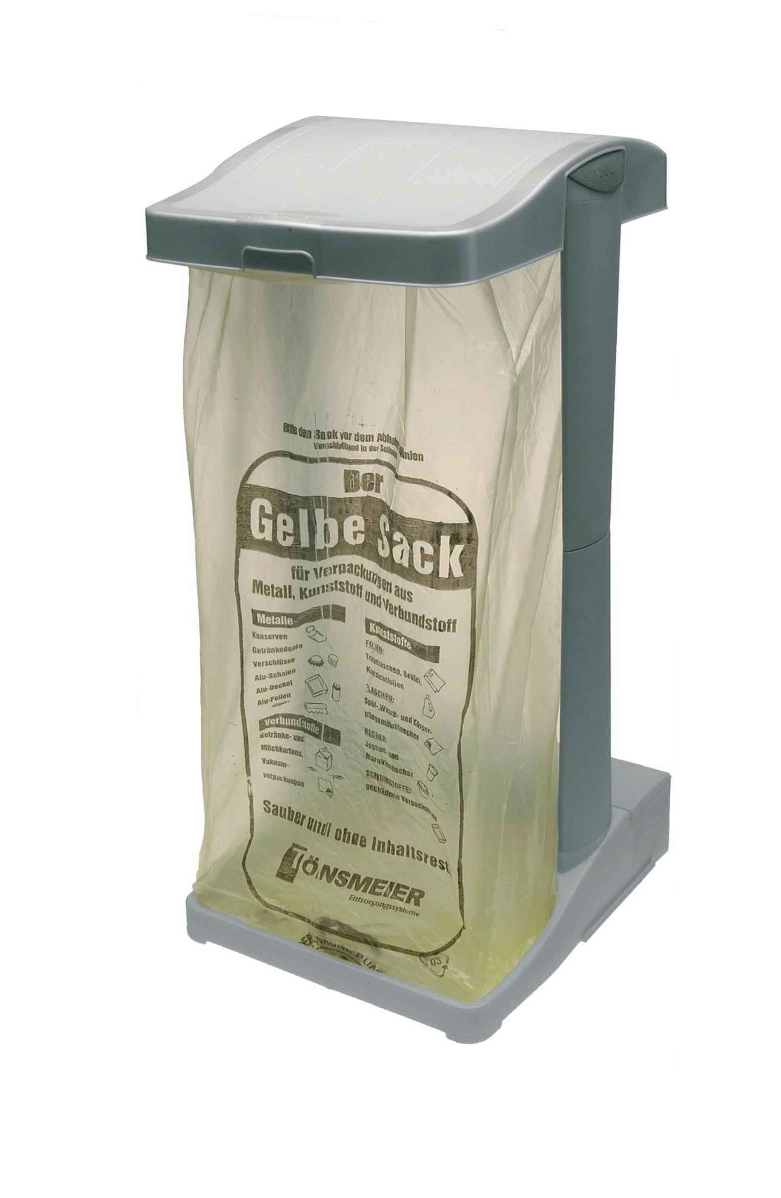 keeeper System-Müllsackständer, Aufbewahrungsfach, 60-120 l, Ole, Silber