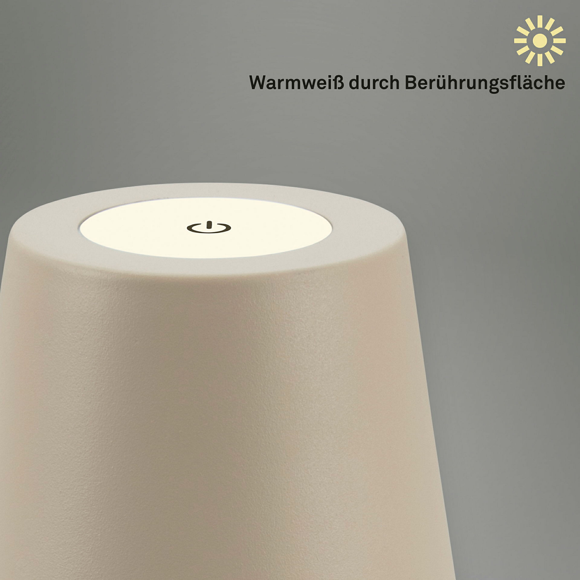 KIKI LED Akku Tischleuchte, IP44, 2,5W, Beige