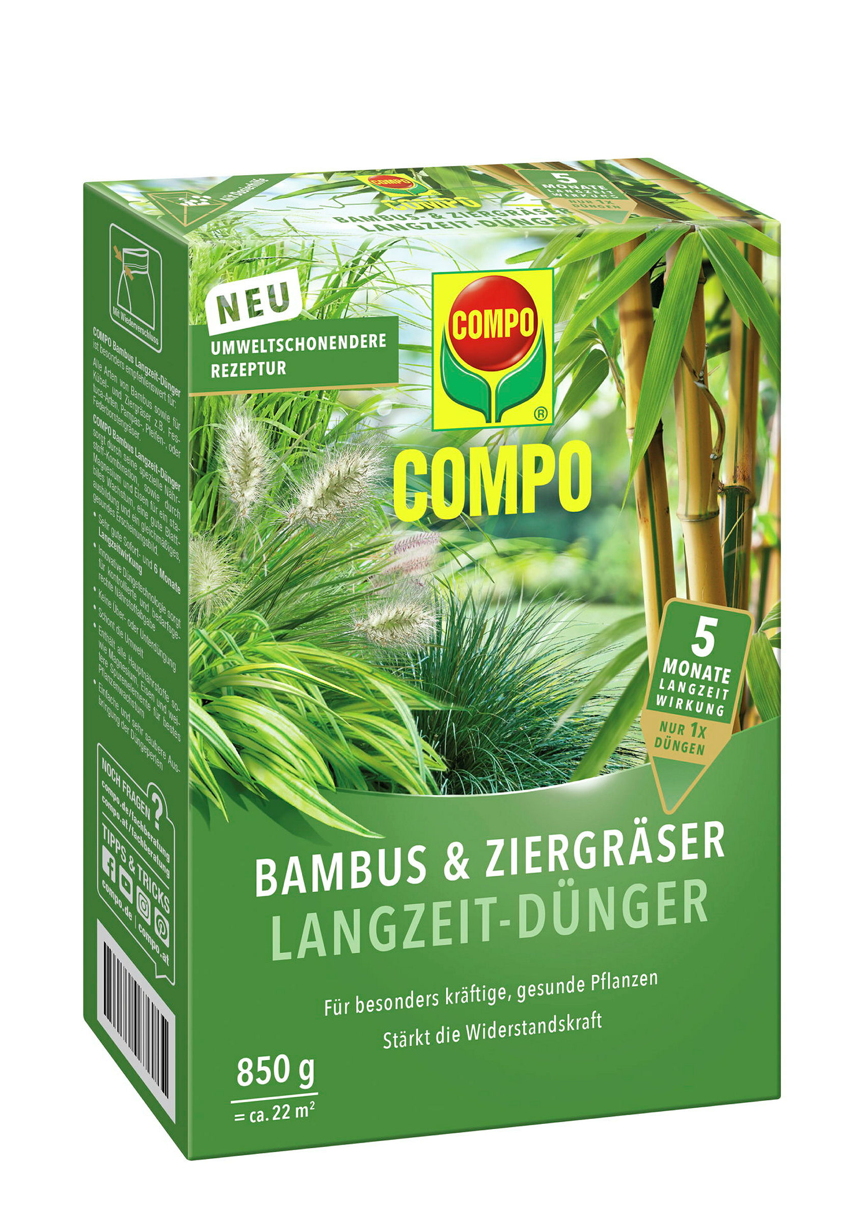 COMPO Bambus und Ziergräser Langzeit-Dünger, 850 g