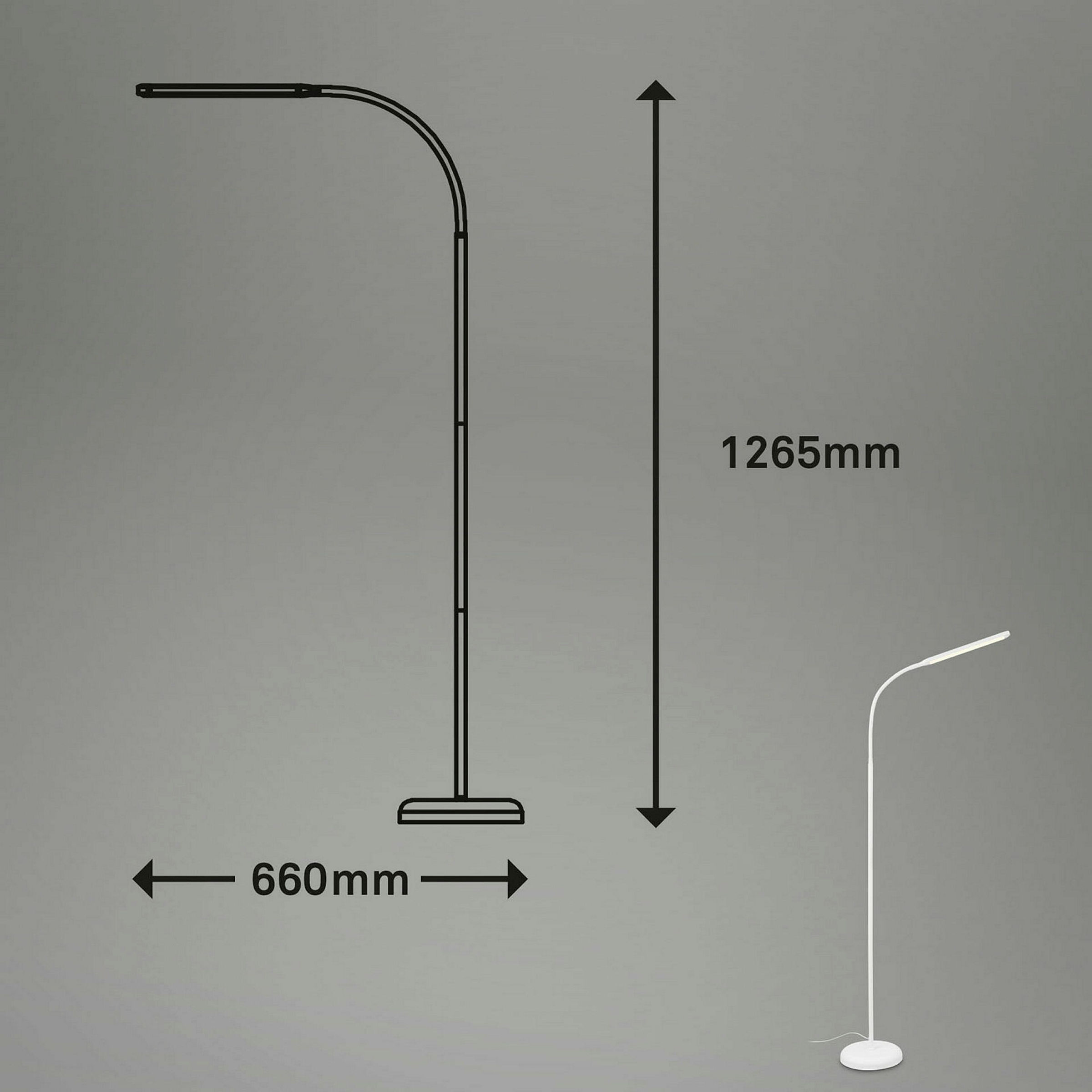 LED Stehleuchte, weiß, 1xLED-Platine/6W