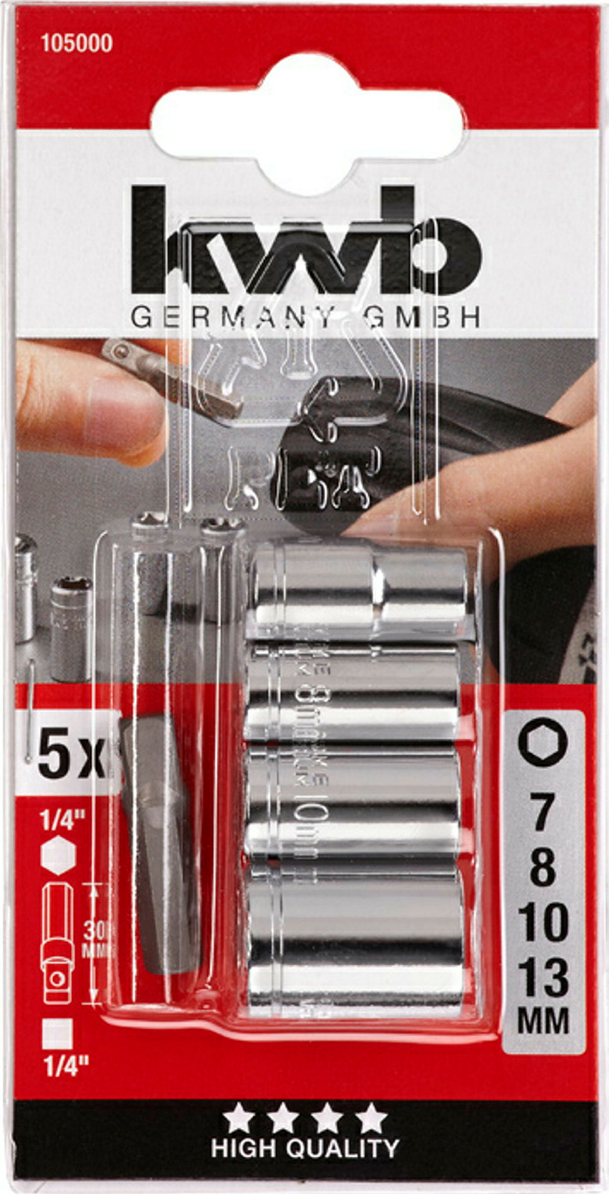Steckschlüsselsatz, 5-tlg.