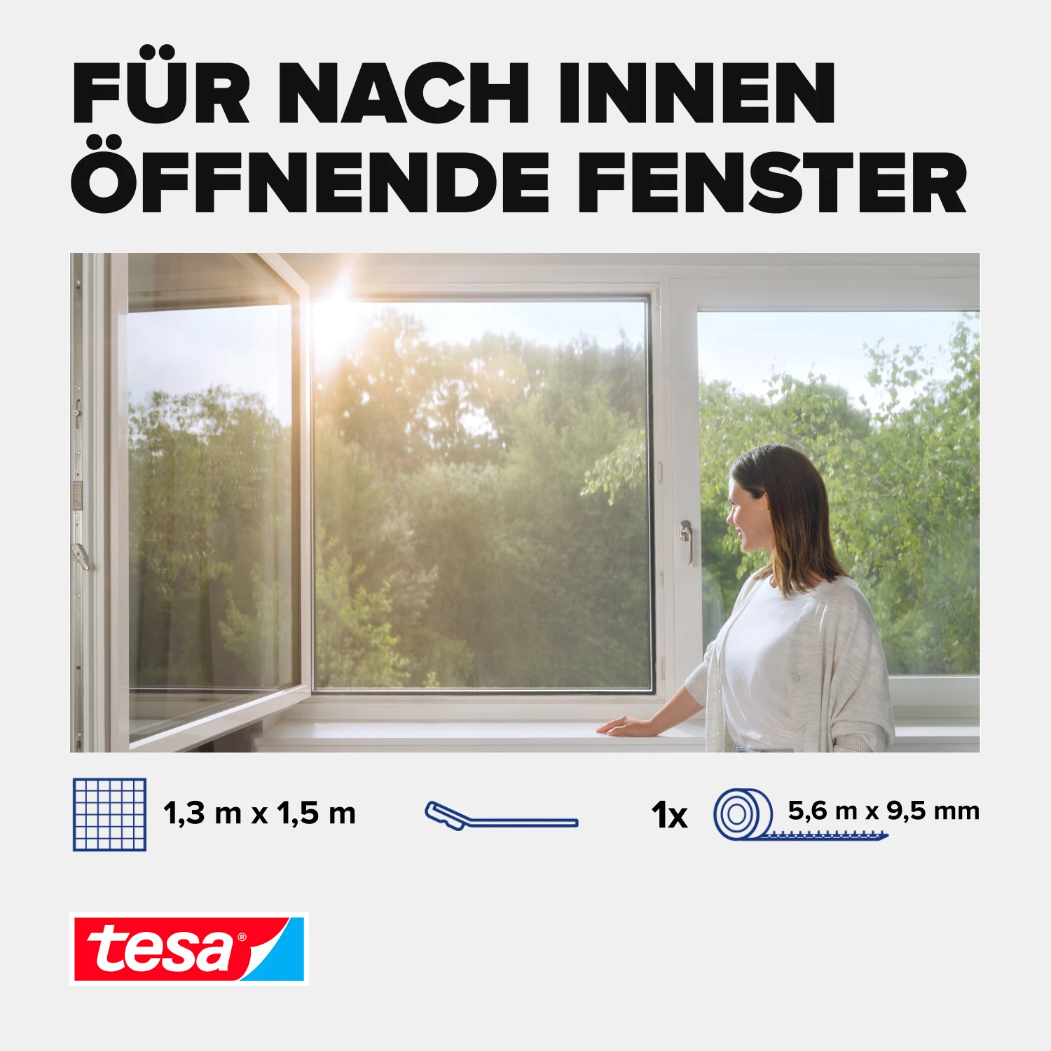 tesa® Pollenschutzgitter 1,30m x 1,50 m