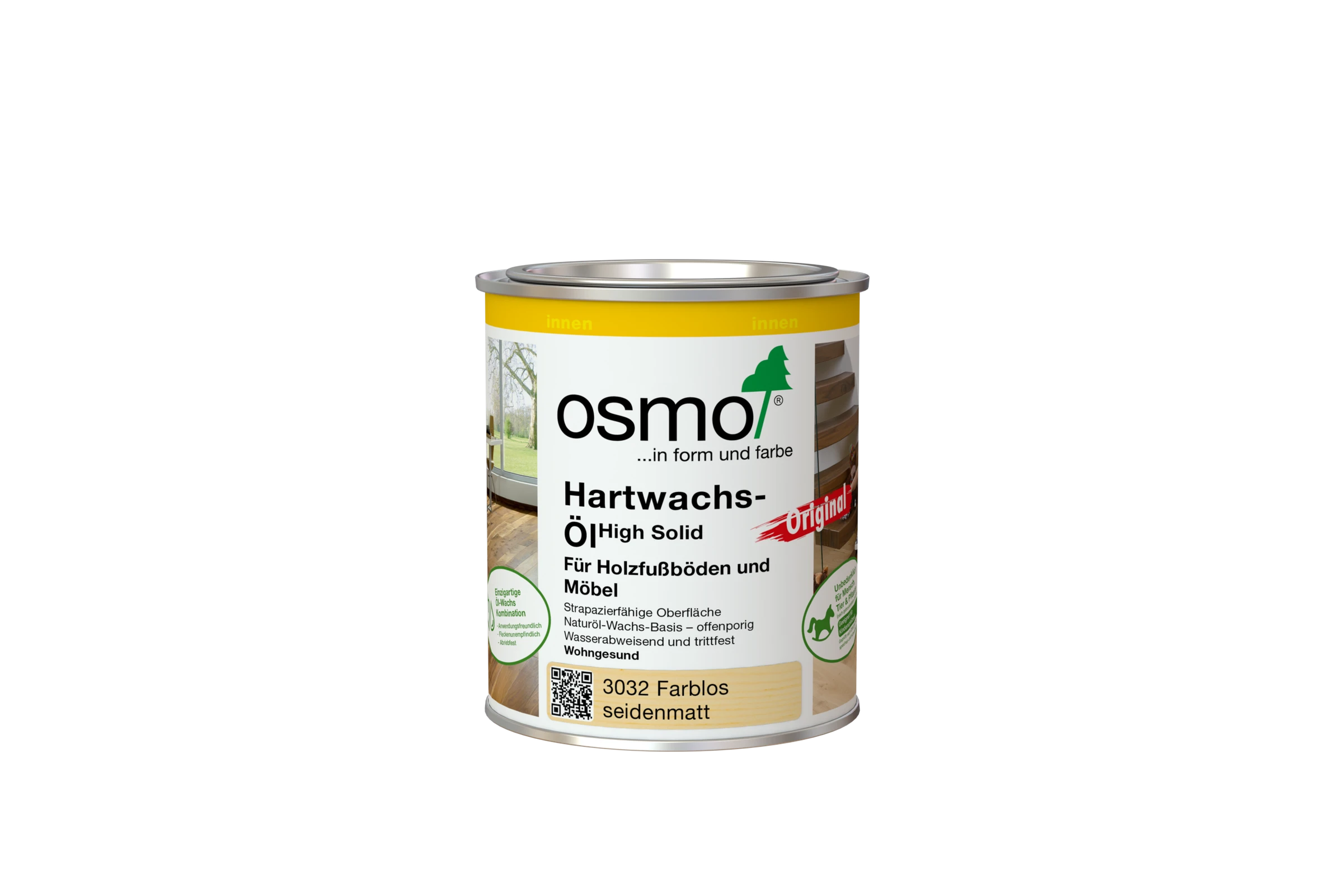 3032 Hartwachs-Öl Original Farblos Seidenmatt 750 ml