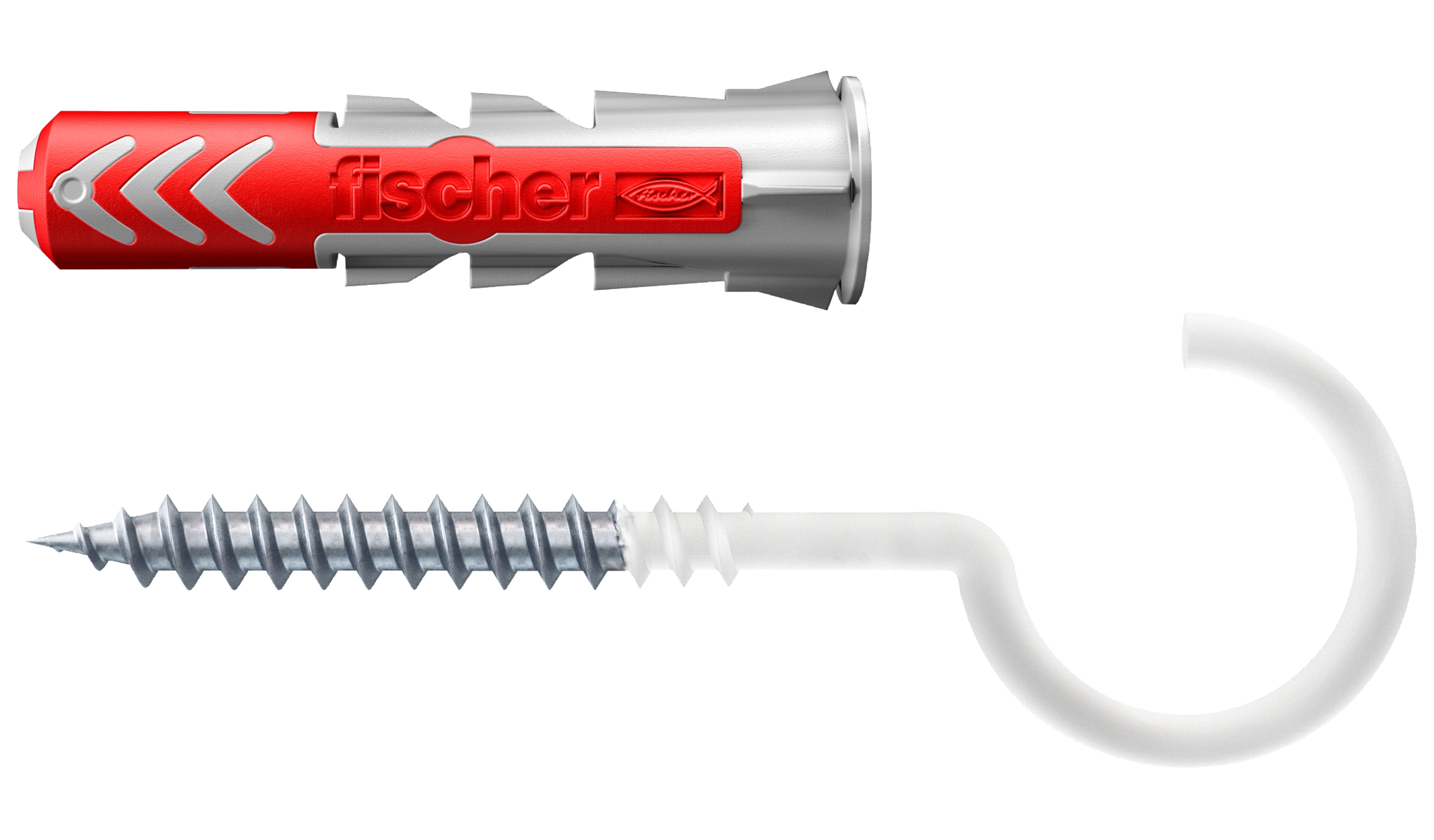 fischer DUOPOWER 10 x 50 RH G mit Rundhaken, groß, nylonbeschichtet