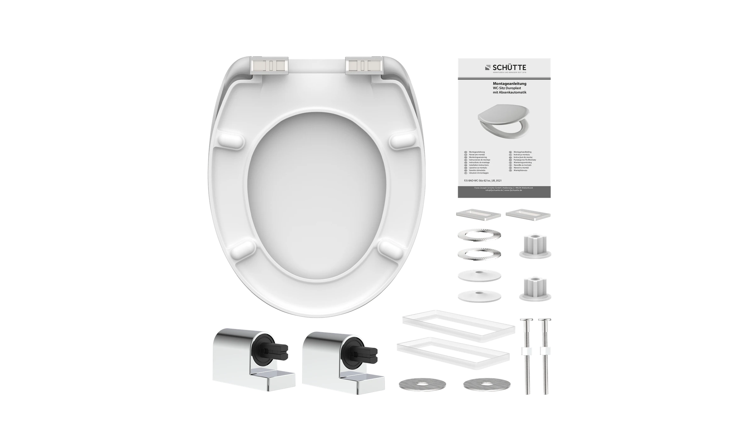 Duroplast WC-Sitz WHITE, mit Absenkautomatik
