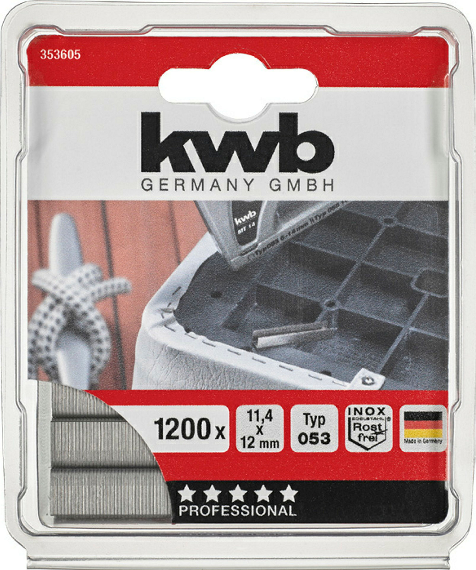 Klammern, 11,4 mm x 10 mm, Feindraht, Edelstahl, nichtrostend, 1200 Stk.