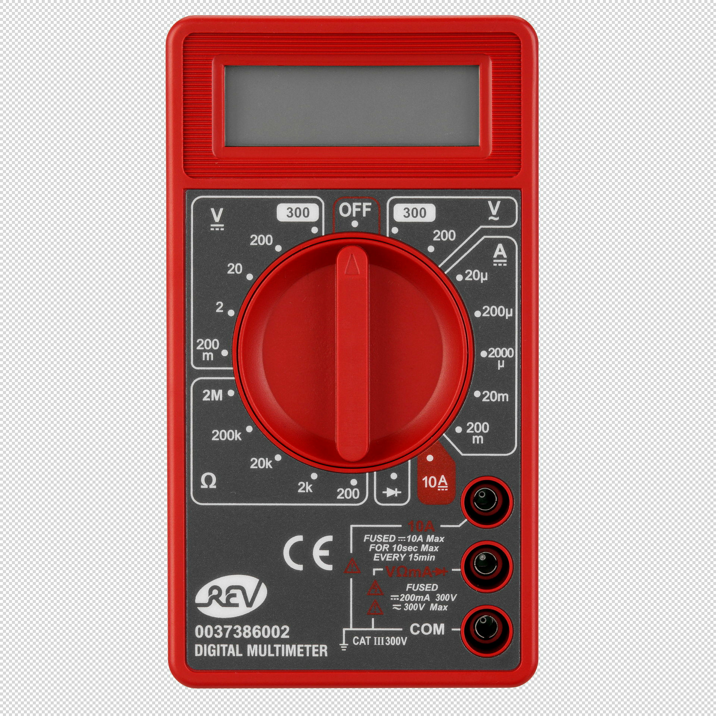Vielfachmessgerät digital Basic schwarz/rot