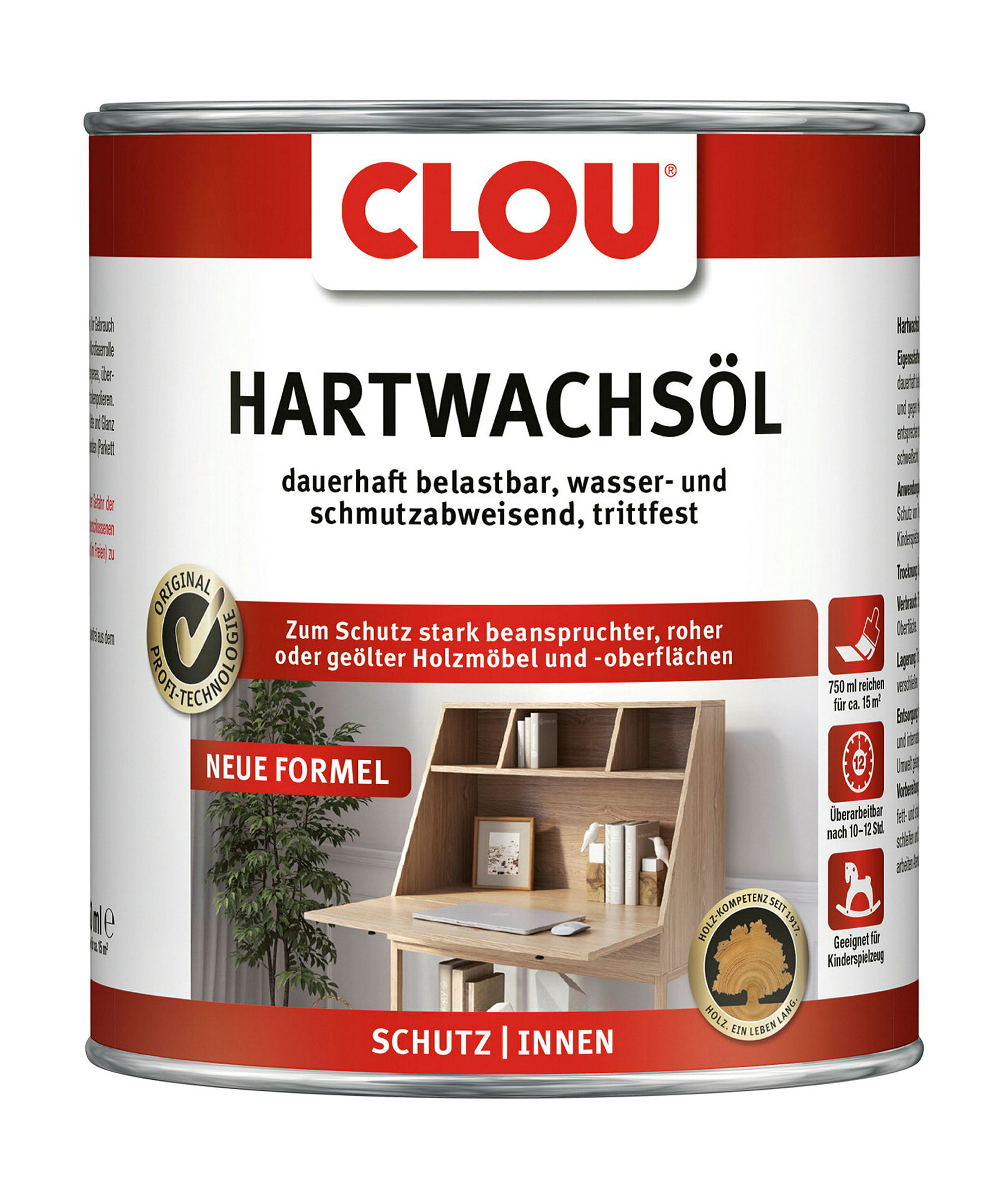 CLOU Hartwachs-Öl Farblos 750 ml