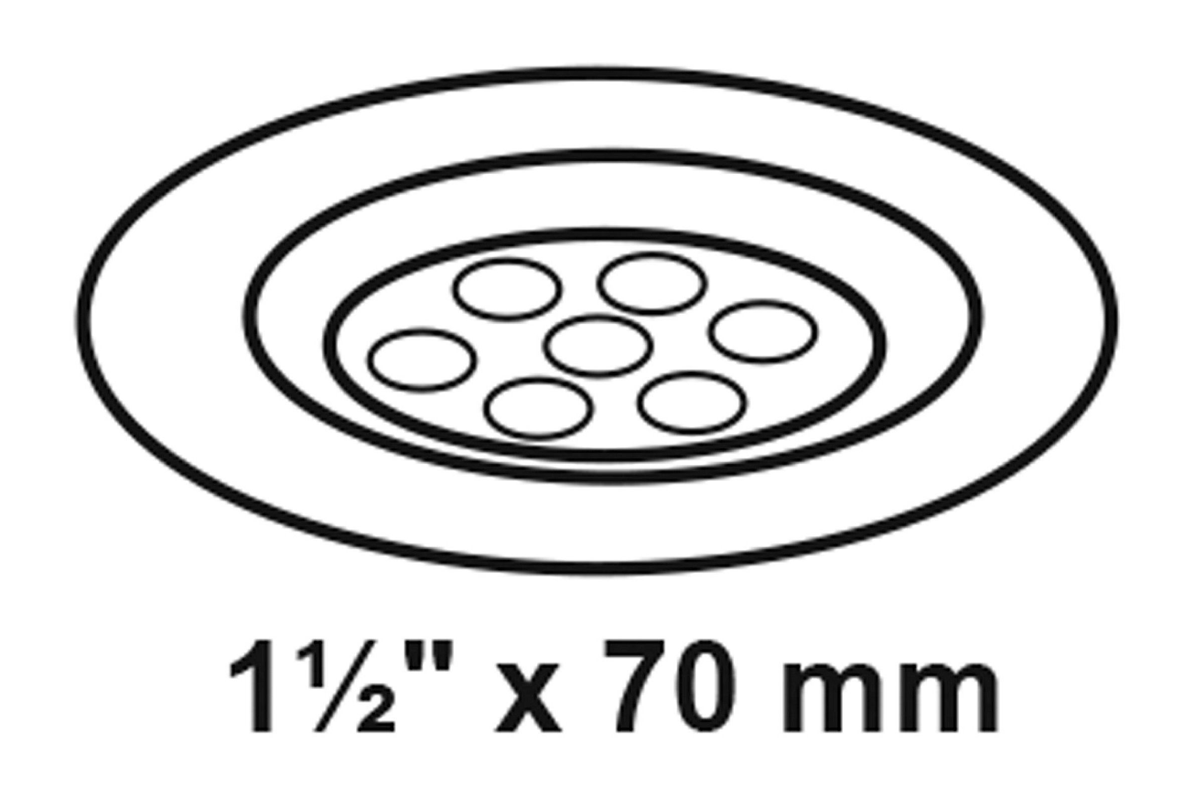 Ventilkelch, Edelstahl, 70 mm x 1 1/2'', für Wannenablauf