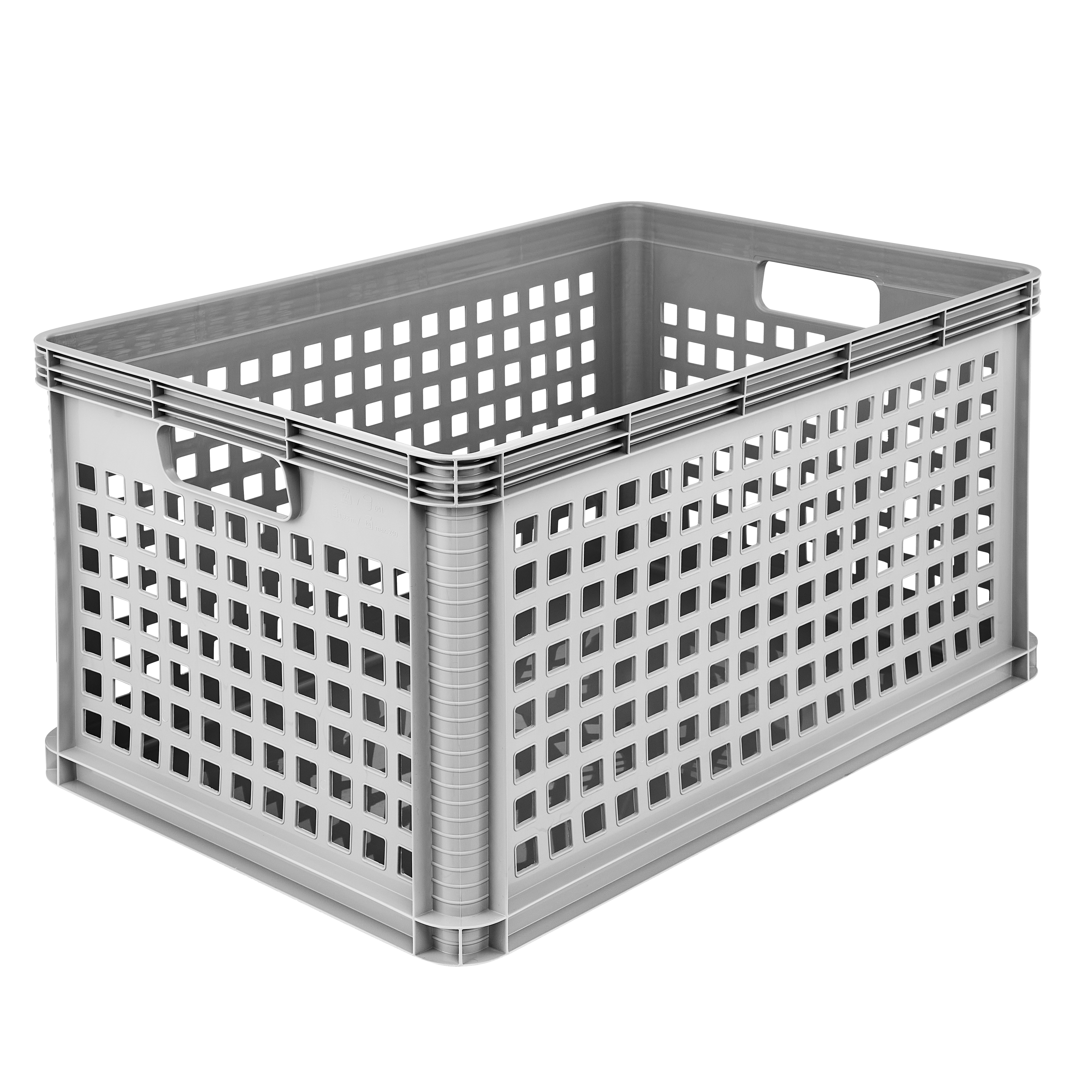 keeeper Transportkorb, Stapelbar, Polypropylen, 64 l, Robert, Nordic Grey