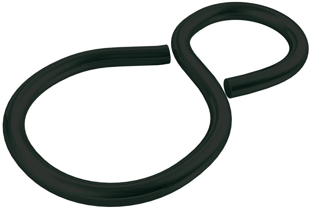 S-Haken (SB-Box) Stahl schwarz 2,3 mm + 3,0 mm