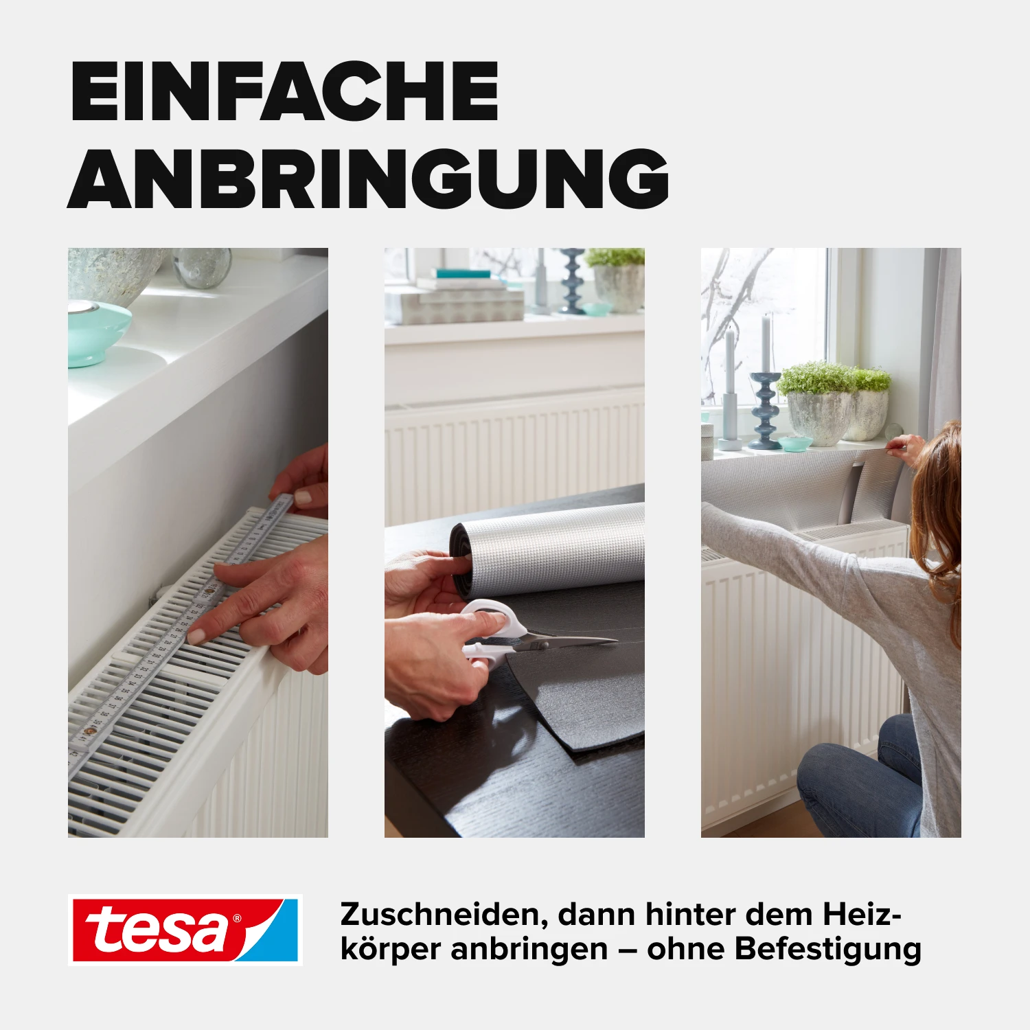 tesamoll® Reflektorfolie für Heizkörper, silber, 1,0m x 0,7m