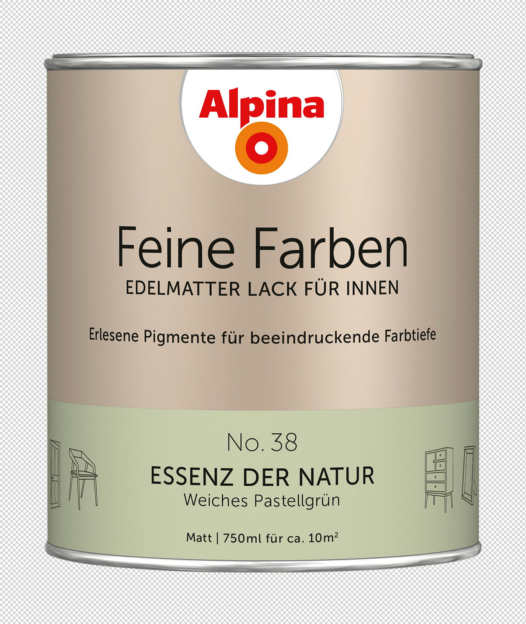 Alpina Feine Farben Lack No. 38 Essenz der Natur edelmatt 750ml