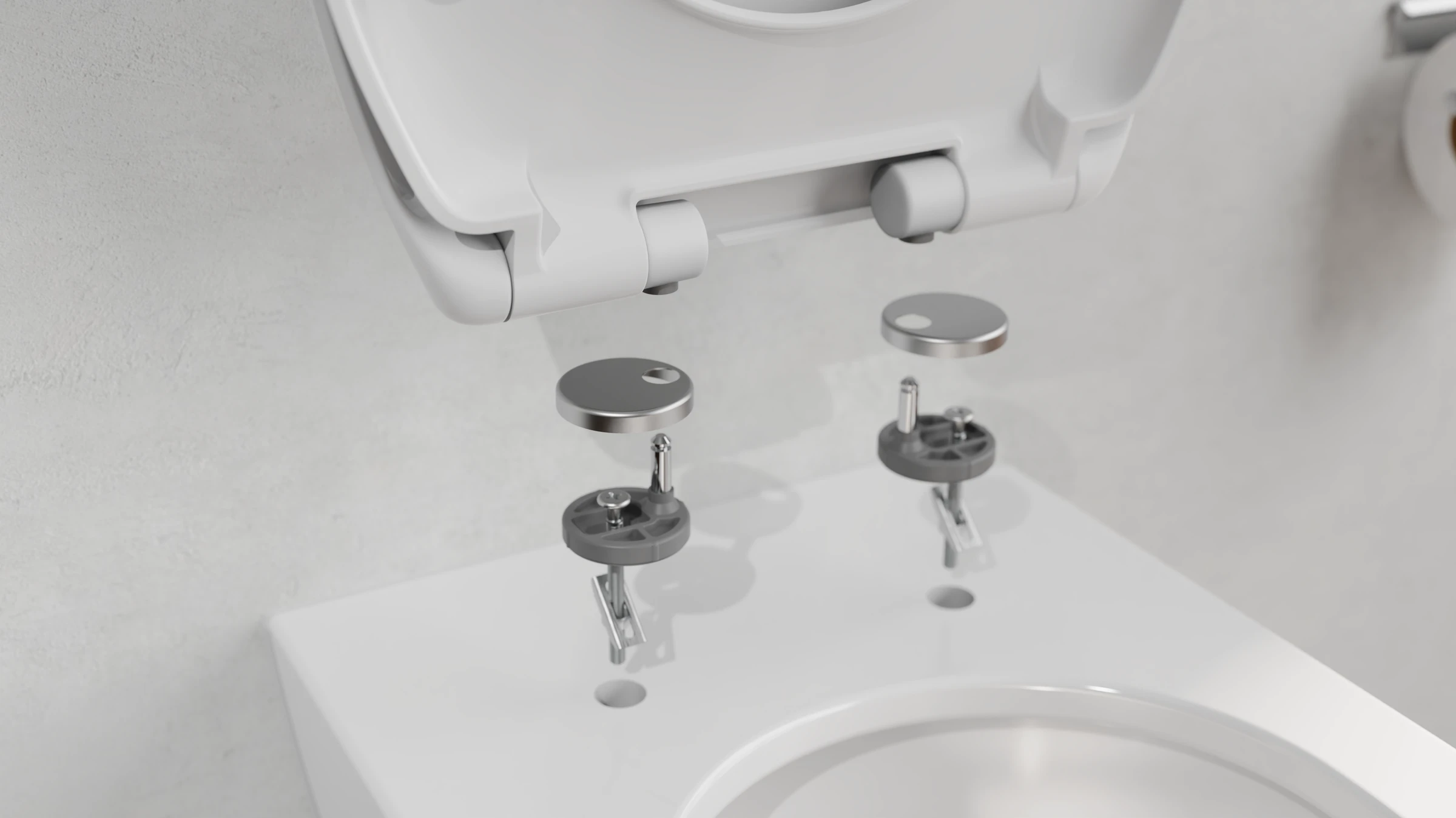 Duroplast WC-Sitz WHITE, mit Absenkautomatik und Schnellverschluss