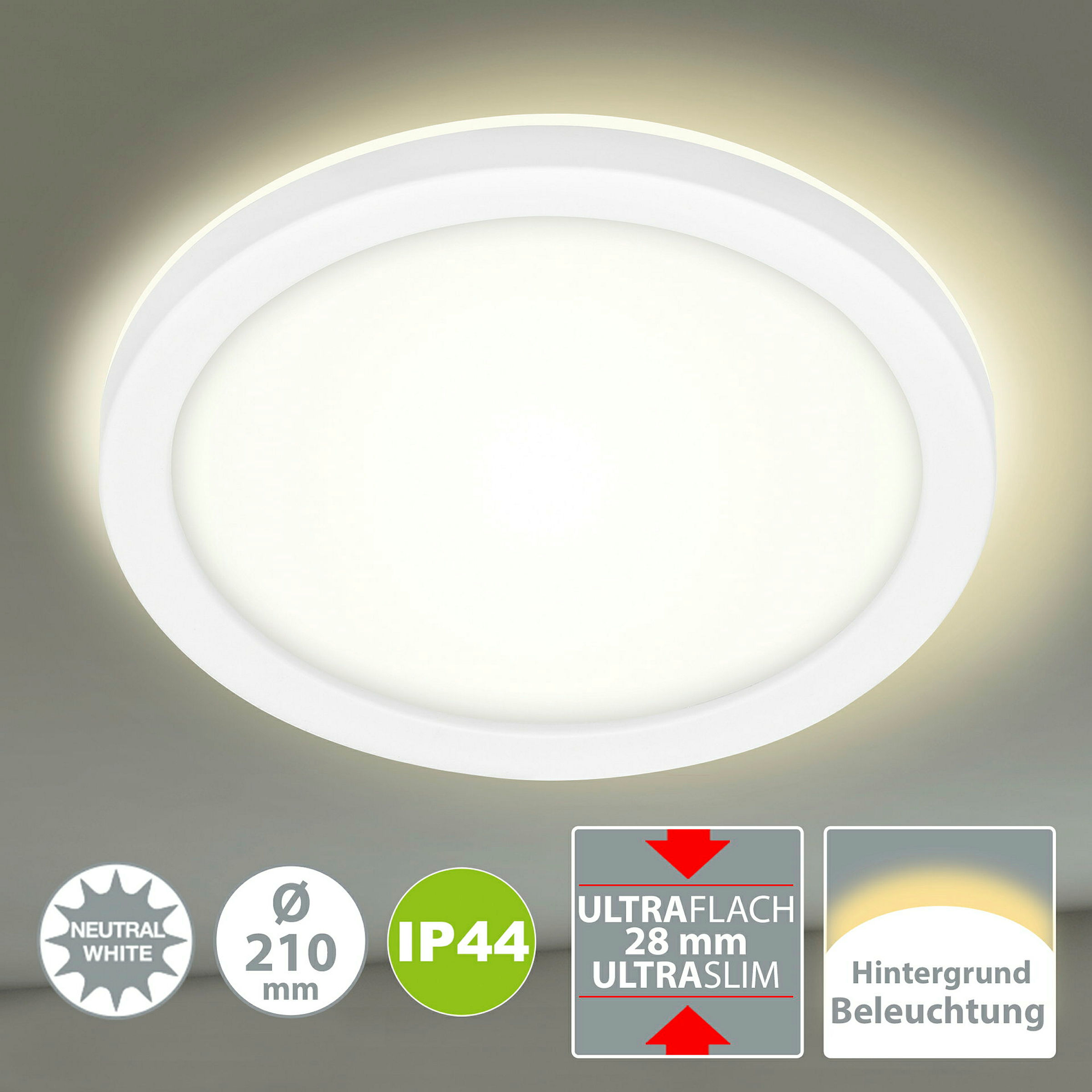 LED Außenleuchte, weiß, 1xLED-Platine/8W