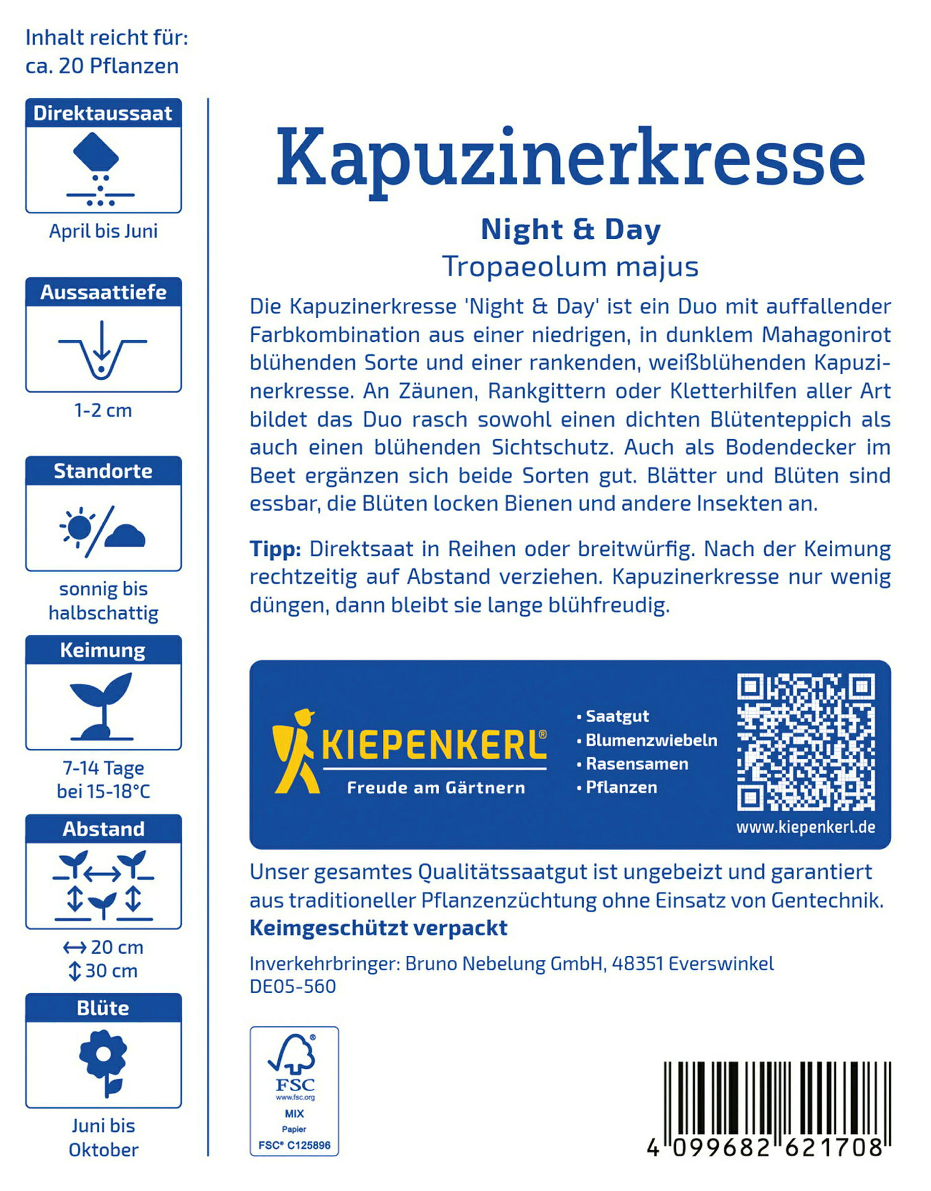 Kiepenkerl Kapuzinerkresse Night & Day