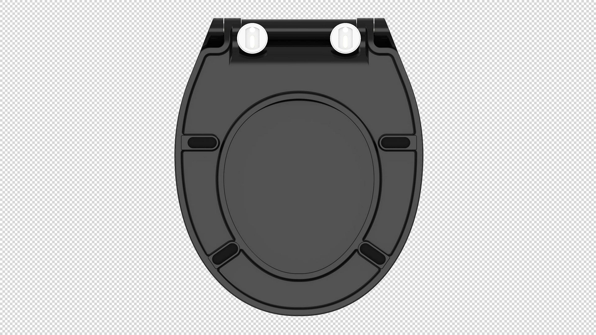 Duroplast WC-Sitz SLIM BLACK, mit Absenkautomatik und Schnellverschluss