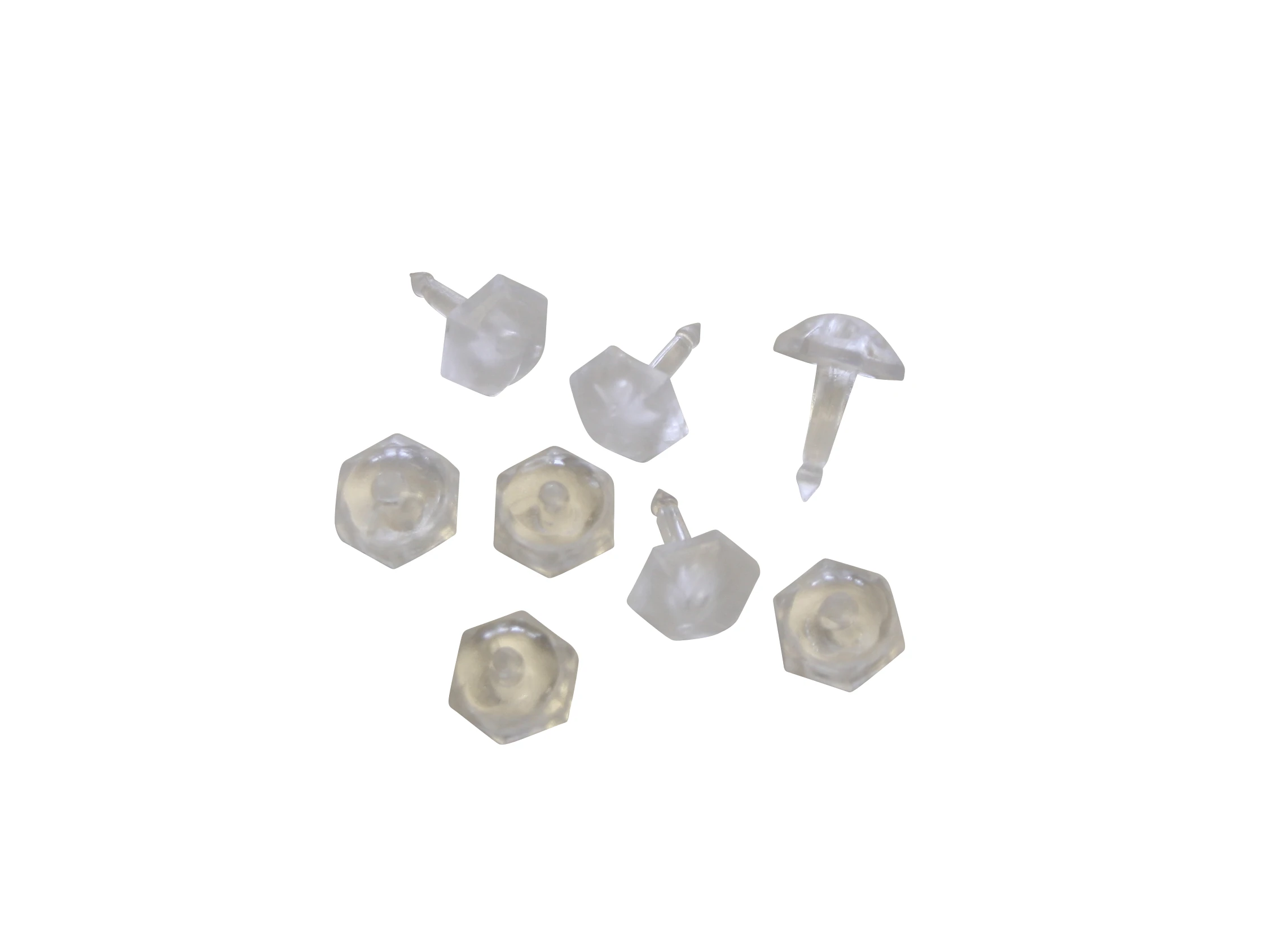 Faltenstecker, Kunststoff, transparent