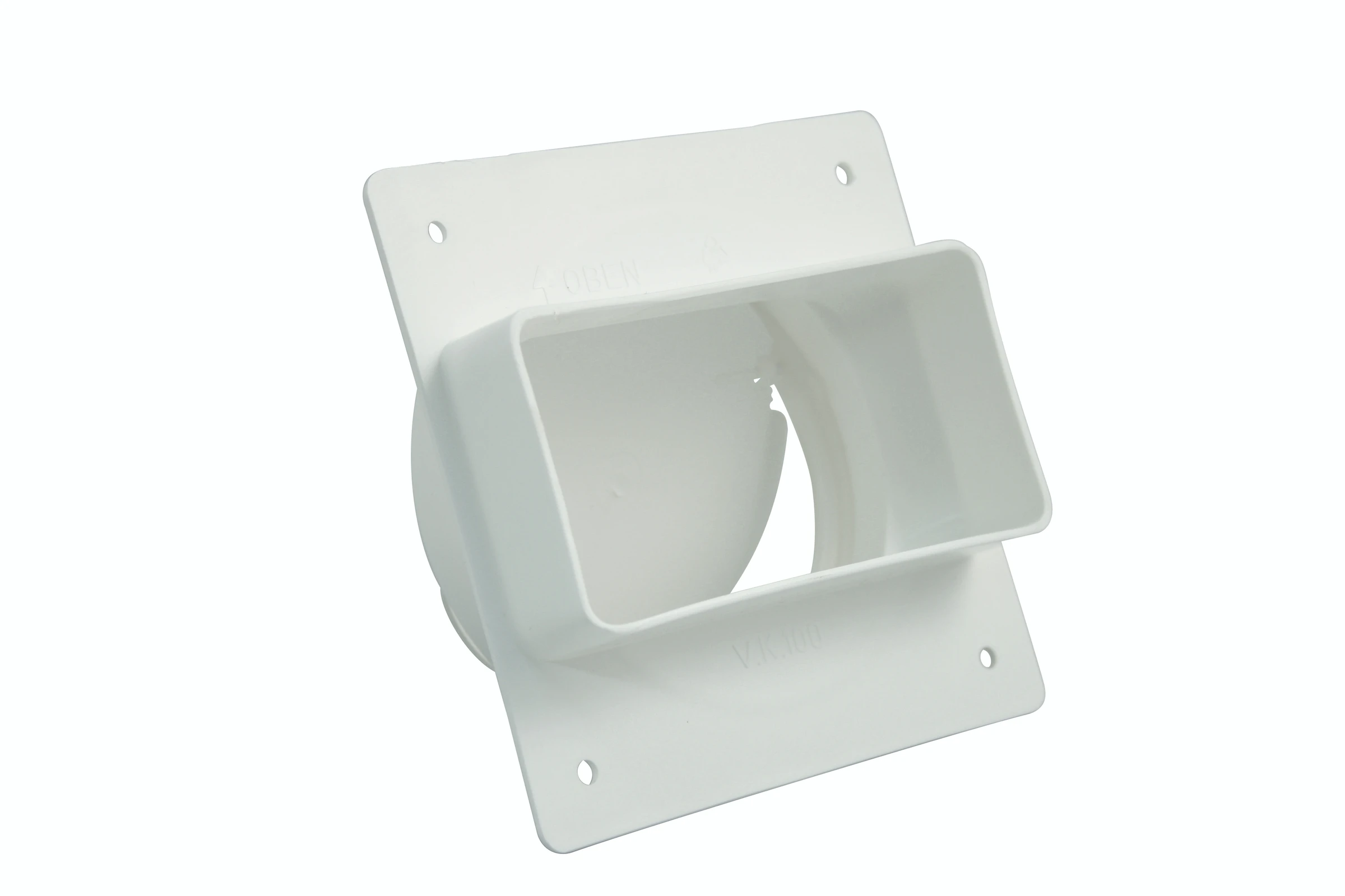 Adapter (rund/eckig), mit Rückstauklappe