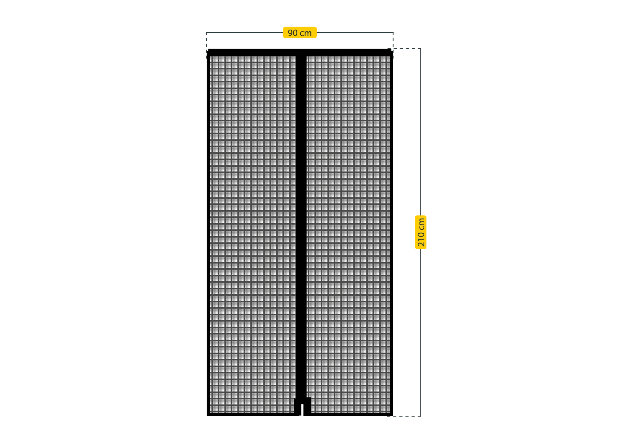 Schellenberg Fliegengitter-Magnetvorhang, 90 x 210 cm, anthrazit