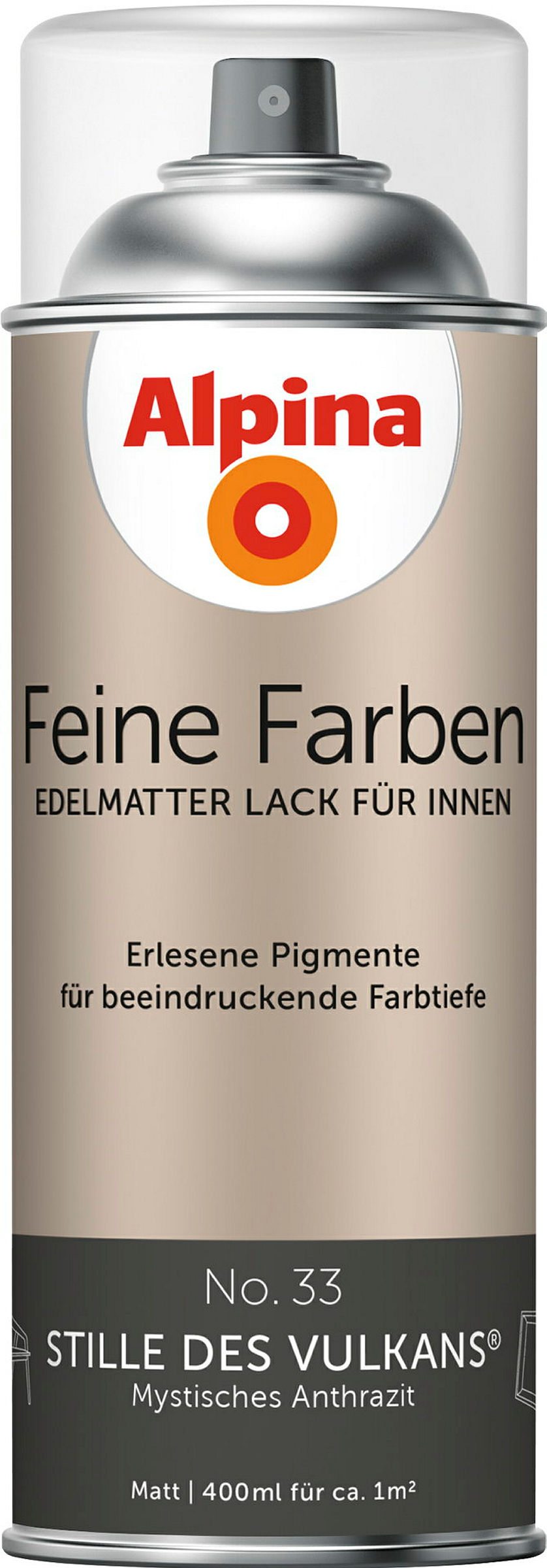 Alpina Feine Farben Sprühlack No. 33 Stille des Vulkans® edelmatt 400ml