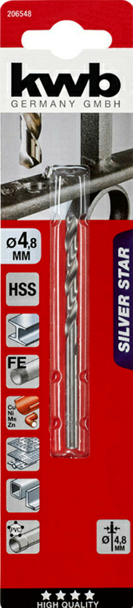 SILVER STAR HSS Spiralbohrer, ø 4.8 mm