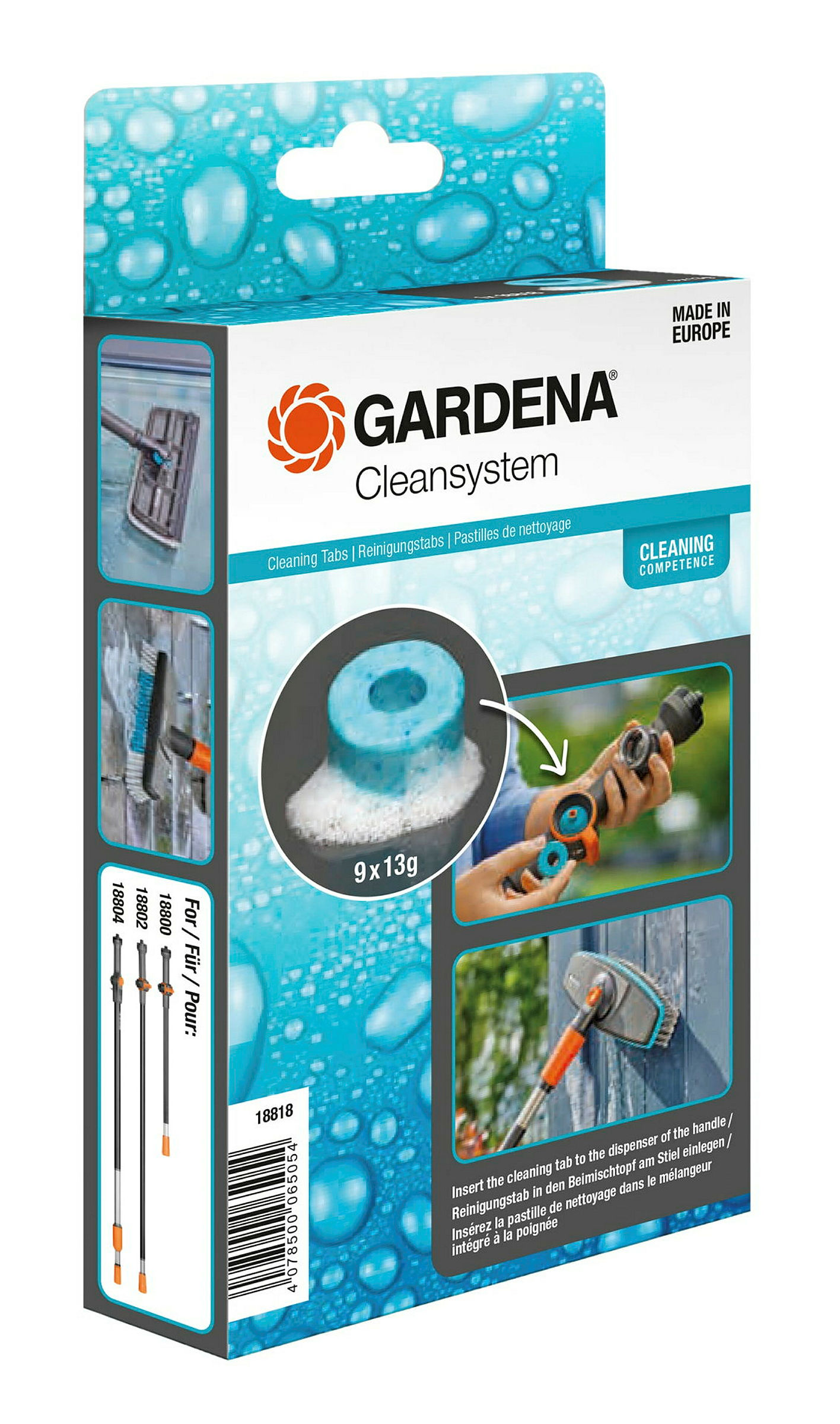 GARDENA Cleansystem Shampoo, Seifentabs für Cleansystem Stiele, Nassreinigu