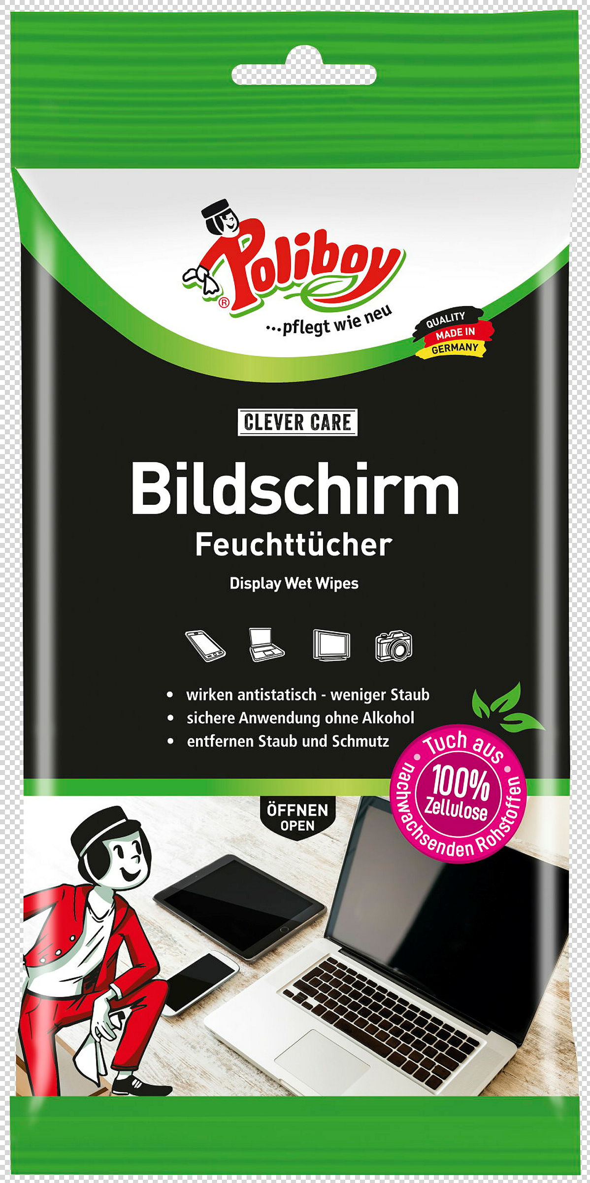Bildschirm Feuchttücher