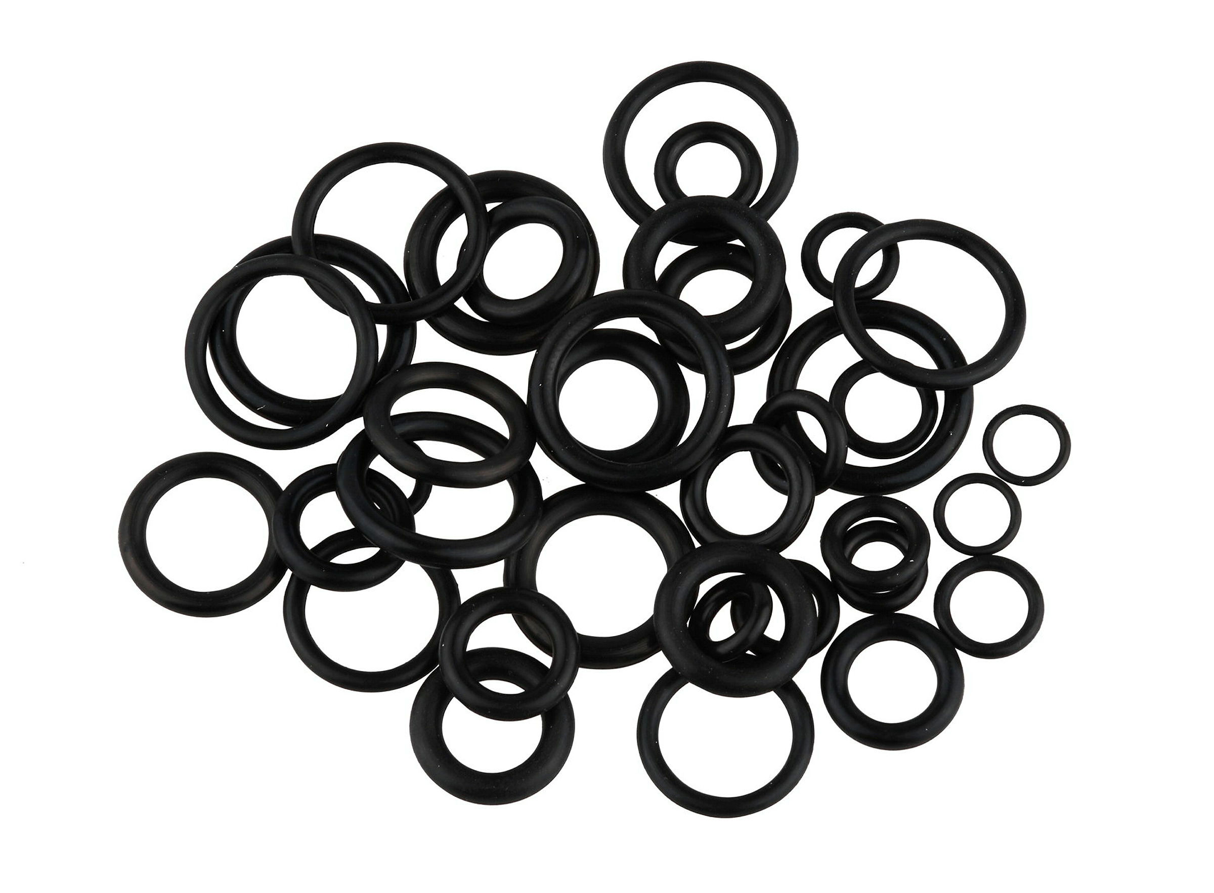 O-Ring-Sortiment, Gummi, diverse Größen (36x)