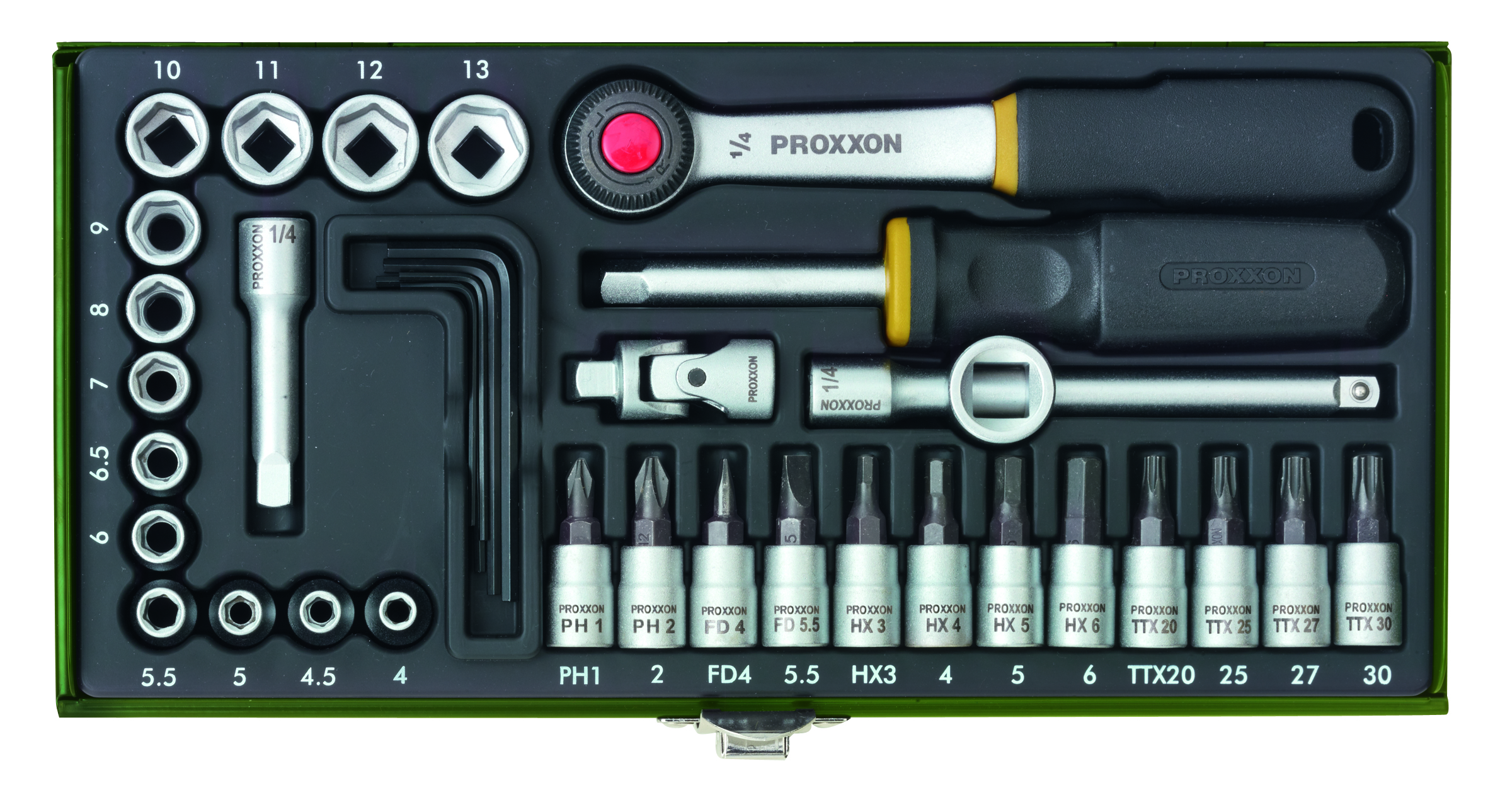 PROXXON-Steckschlüsselsatz 1/4''(36-teilig)