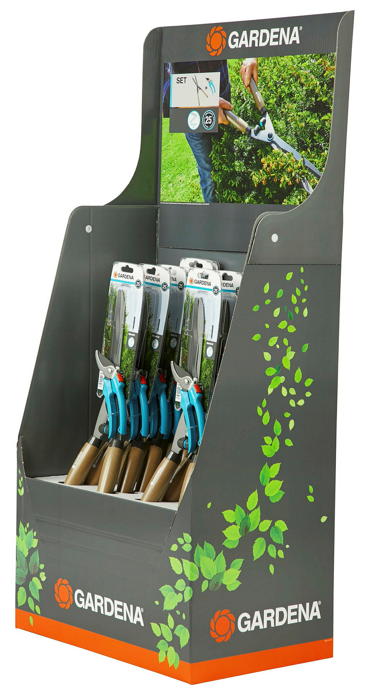 GARDENA Heckenschere NatureCut mit Gartenschere Set Display