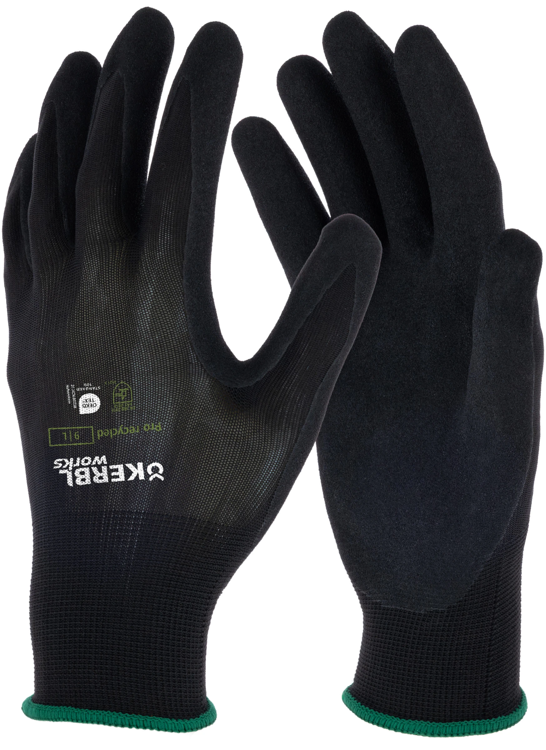 Handschuh Pro recycled schwarz Nitrilschaum Gr 11/XXL