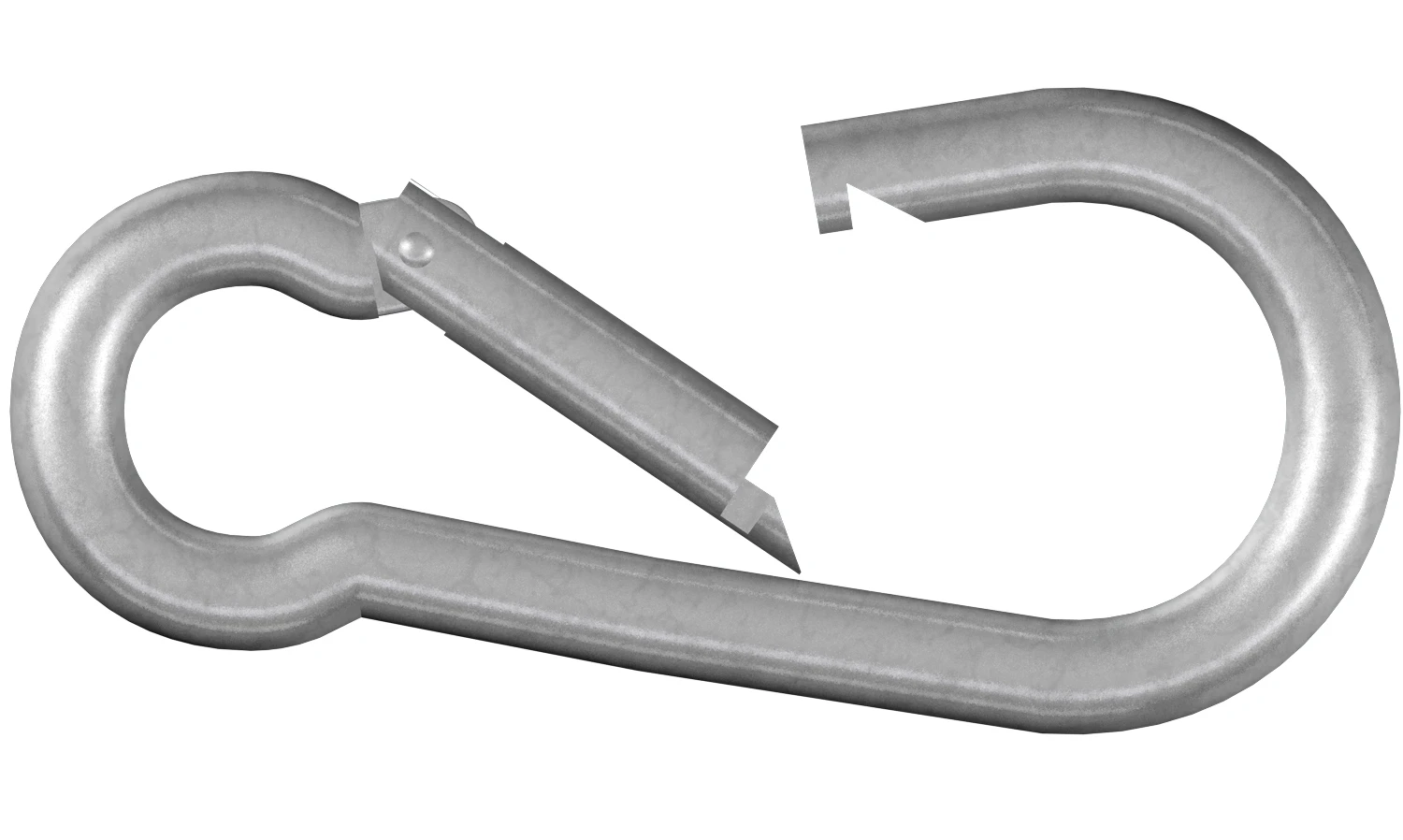 Karabinerhaken verzinkt 8x80 mm, SB-Box 1 Stück