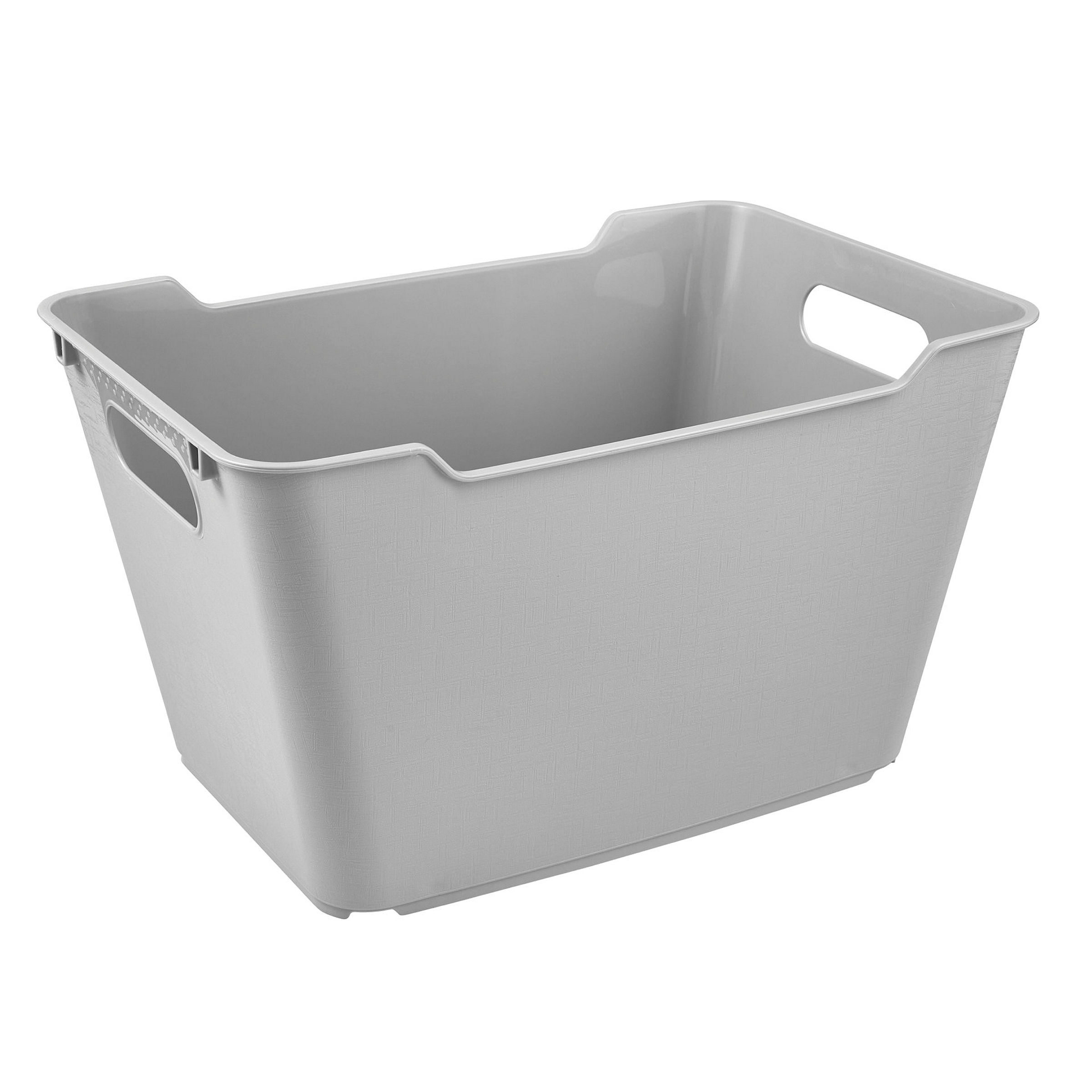 keeeper Aufbewahrungsbox, Strukturierte Oberfläche, 12 l, Lotta, Grau