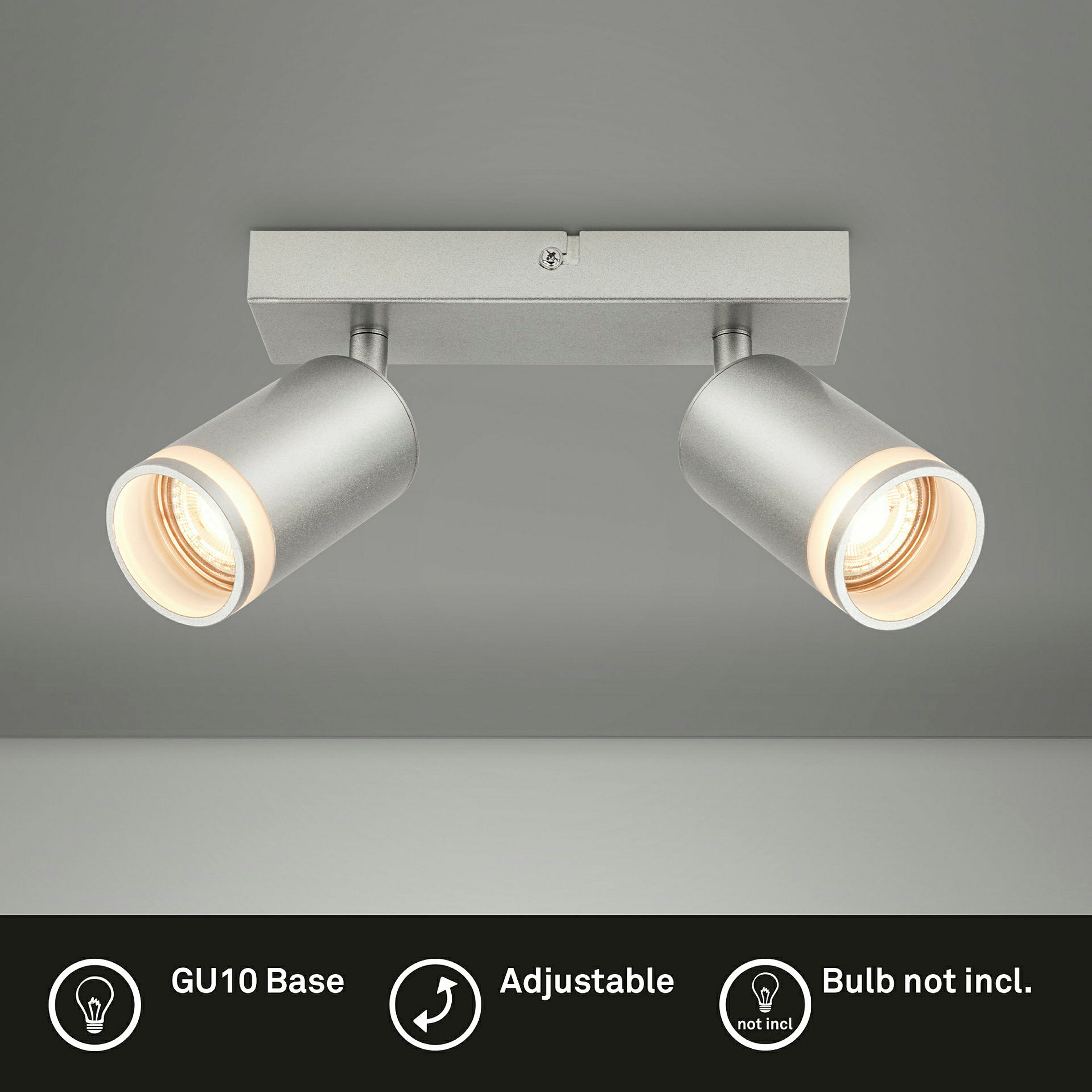 RUB Spot light, 2-flame, GU10/excl. bulb, chrome-matt