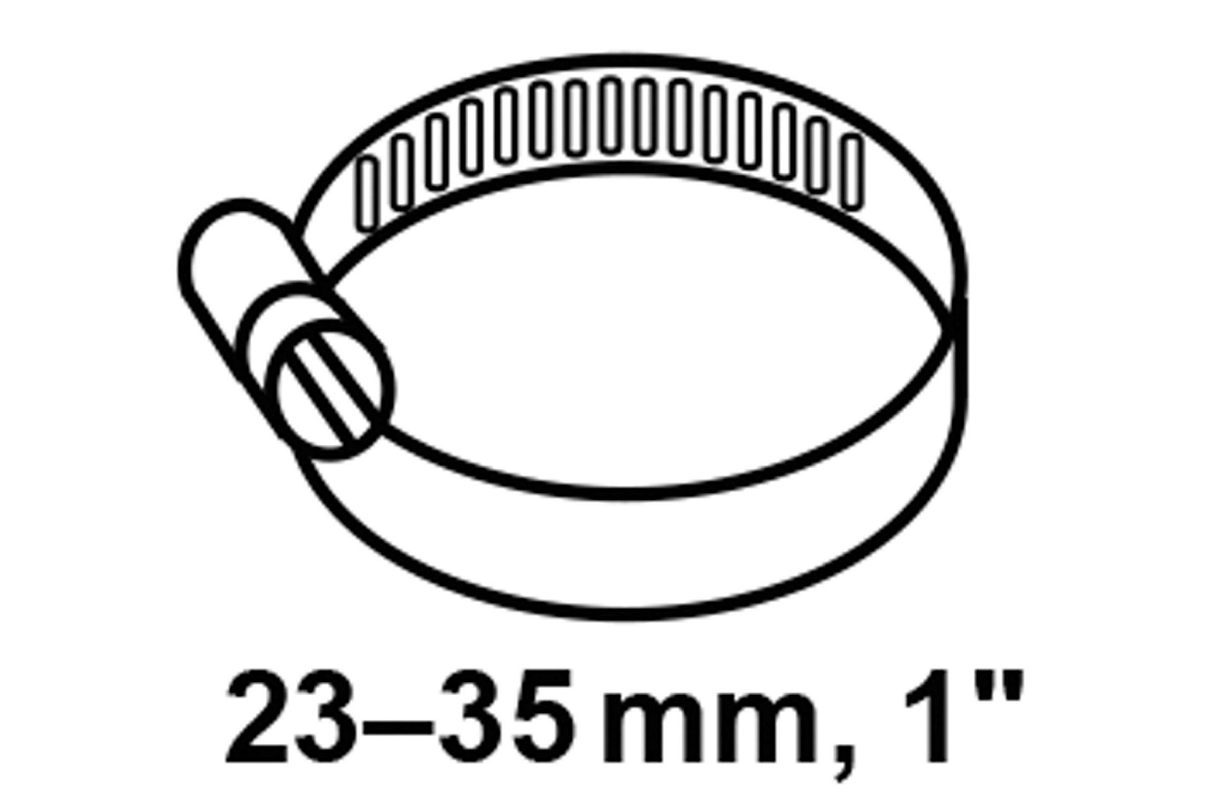 Schlauchklemme 9 mm Bandbreite, verzinkt, 23 - 35 mm, für 1'' (2x)