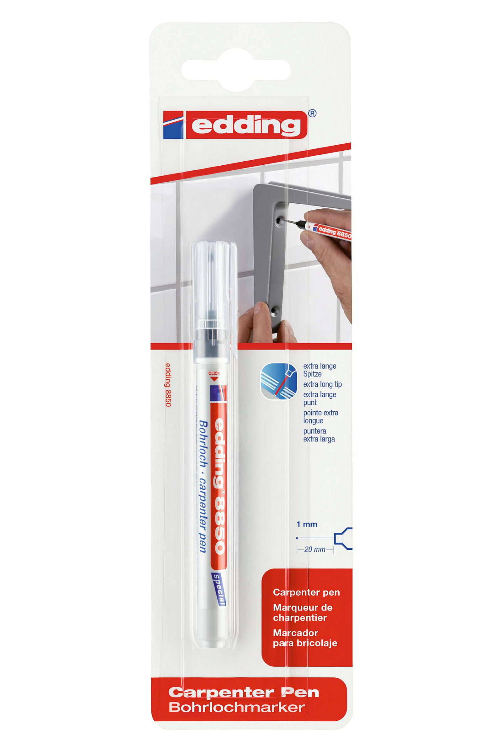 edding 8850 Bohrlochmarker 1er-Blister schwarz
