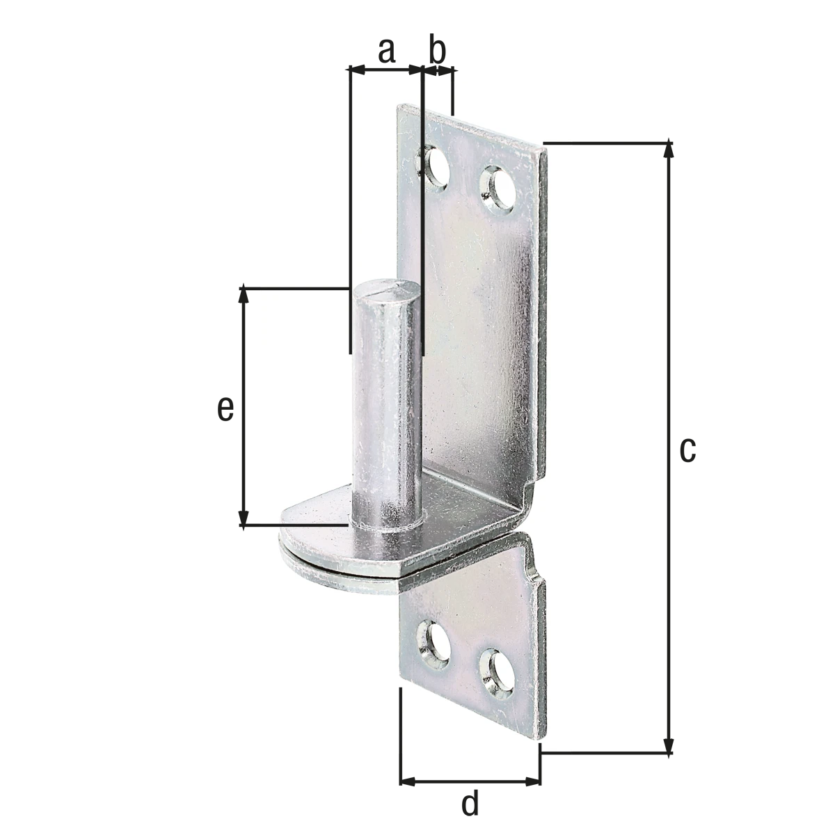 Kloben auf Platte DII-Haken Ø13/100x35 verzinkt